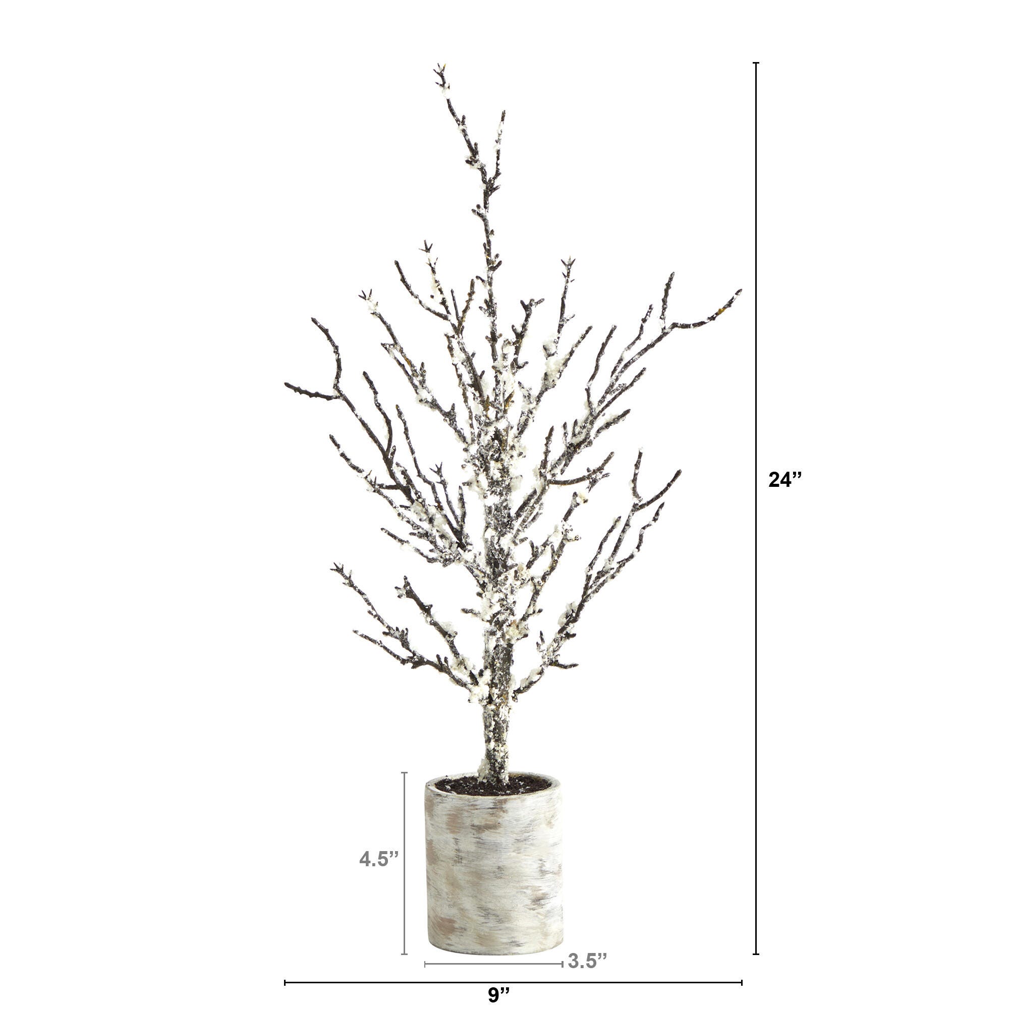 Sterling 24" Snowed Twig Artificial Tree in Decorative Planter, , large