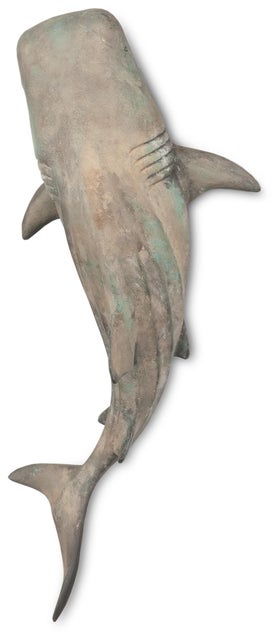 Mercana Large Shark Sculpture, Gray