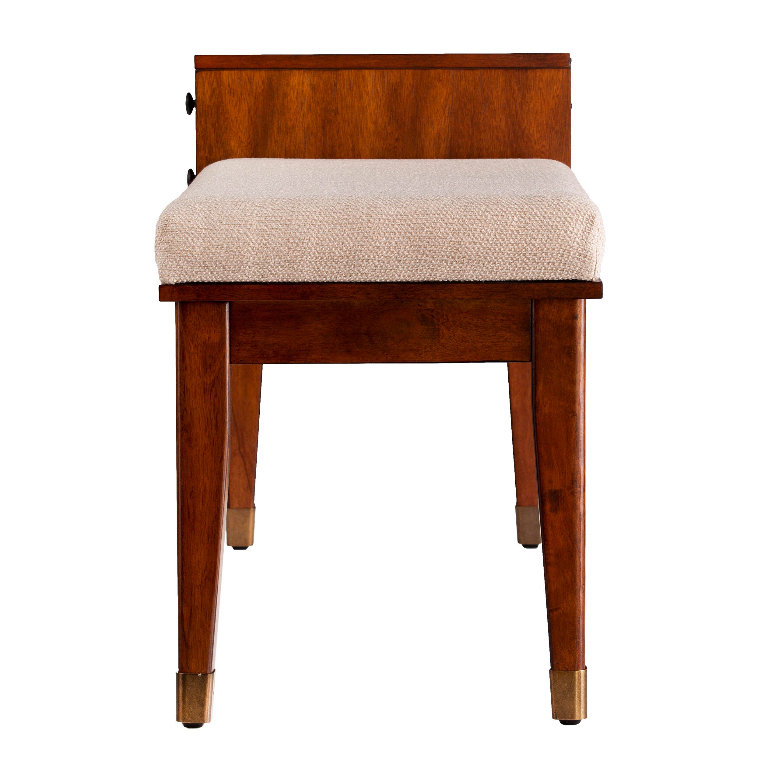 Benams Midcentury Modern Upholstered Storage Bench, , large