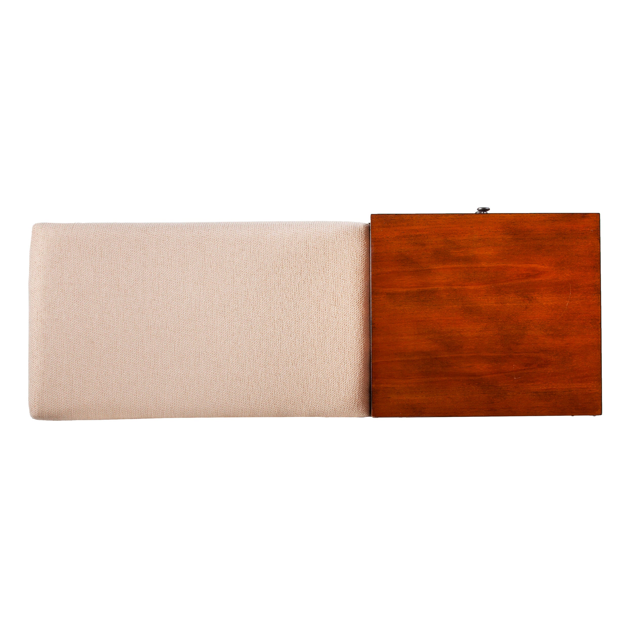 Benams Midcentury Modern Upholstered Storage Bench, , large