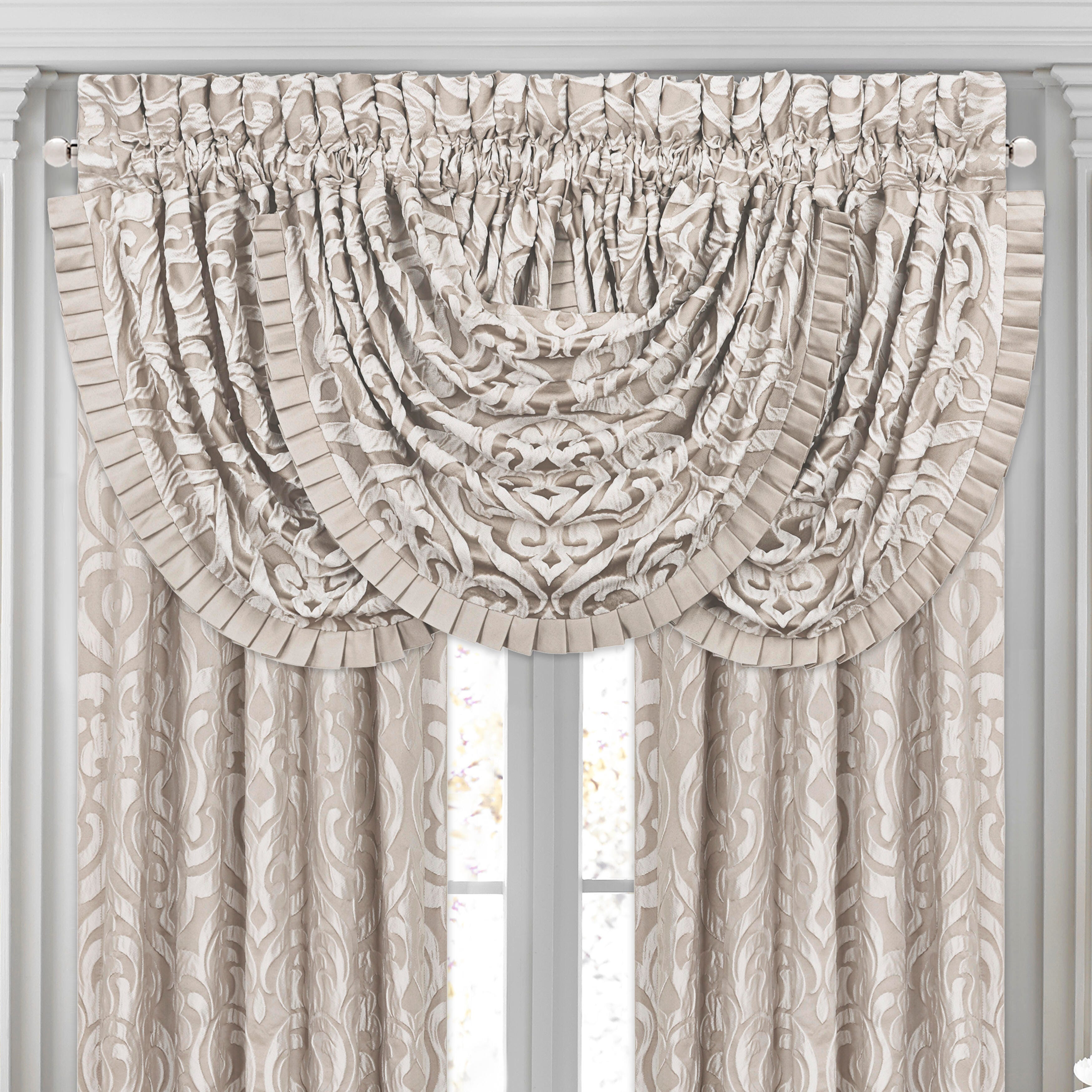 J.Queen New York Astoria Window Waterfall Valance, Sand, large
