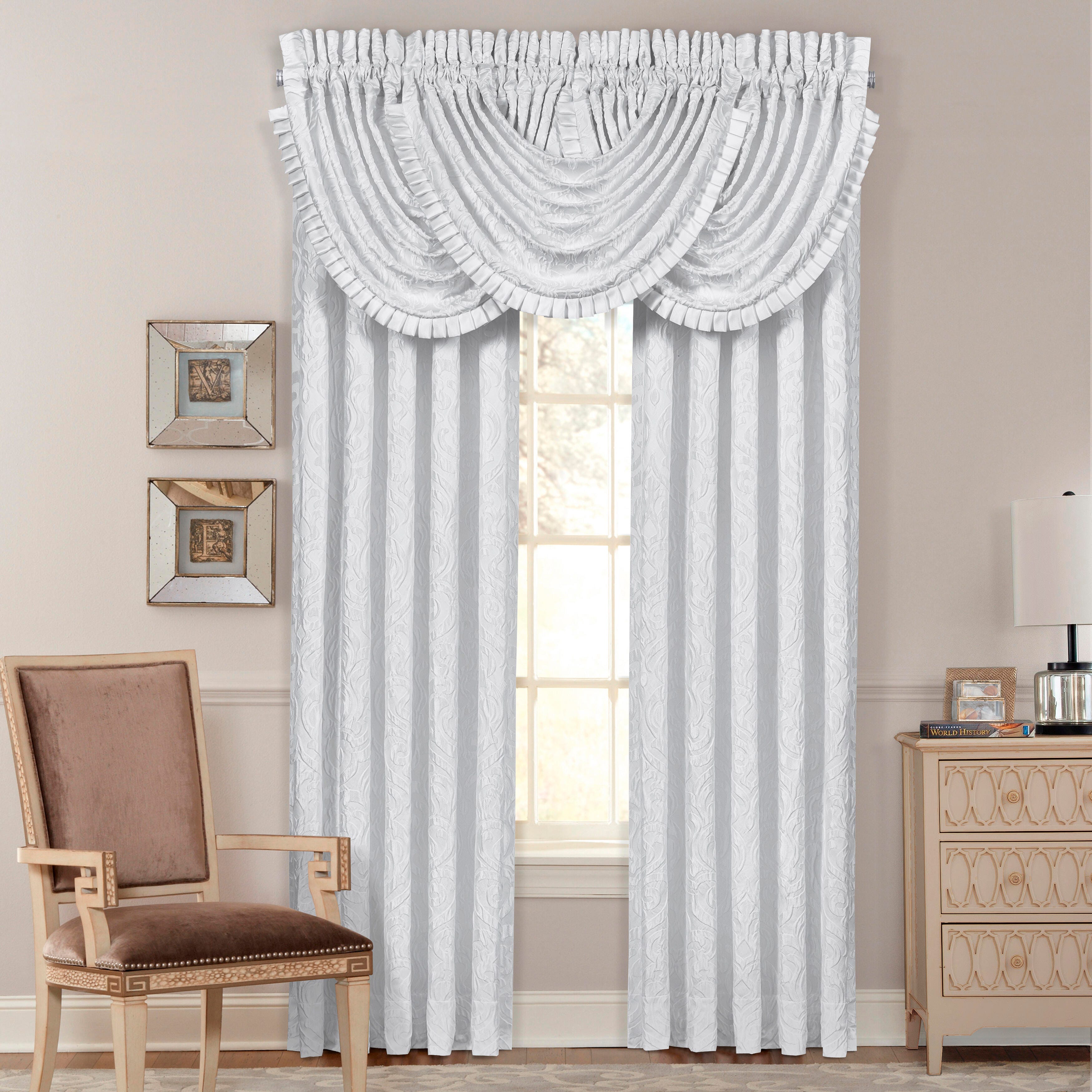 J.Queen New York Astoria - White 84" Window Panel Pair, White, rollover
