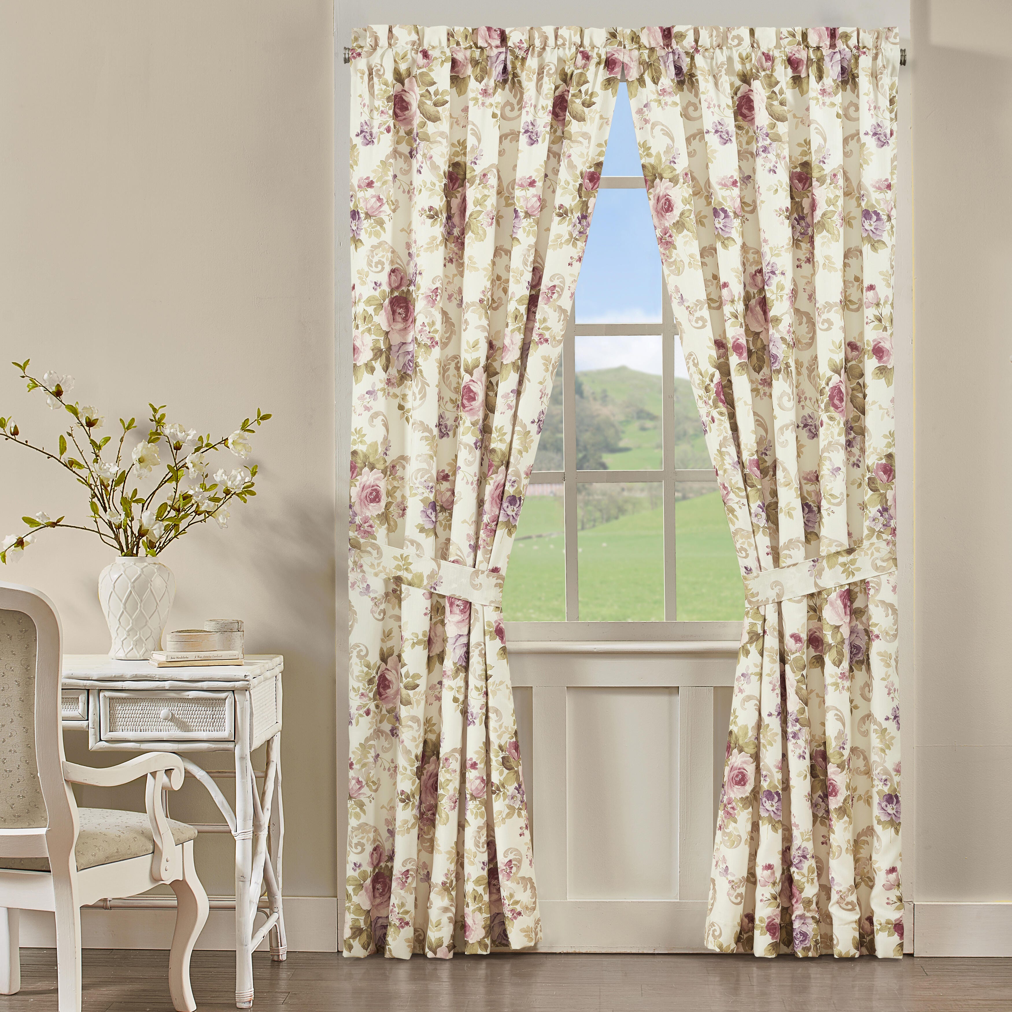 J.Queen Royal Court Chambord 84" Window Panel Pair, , large