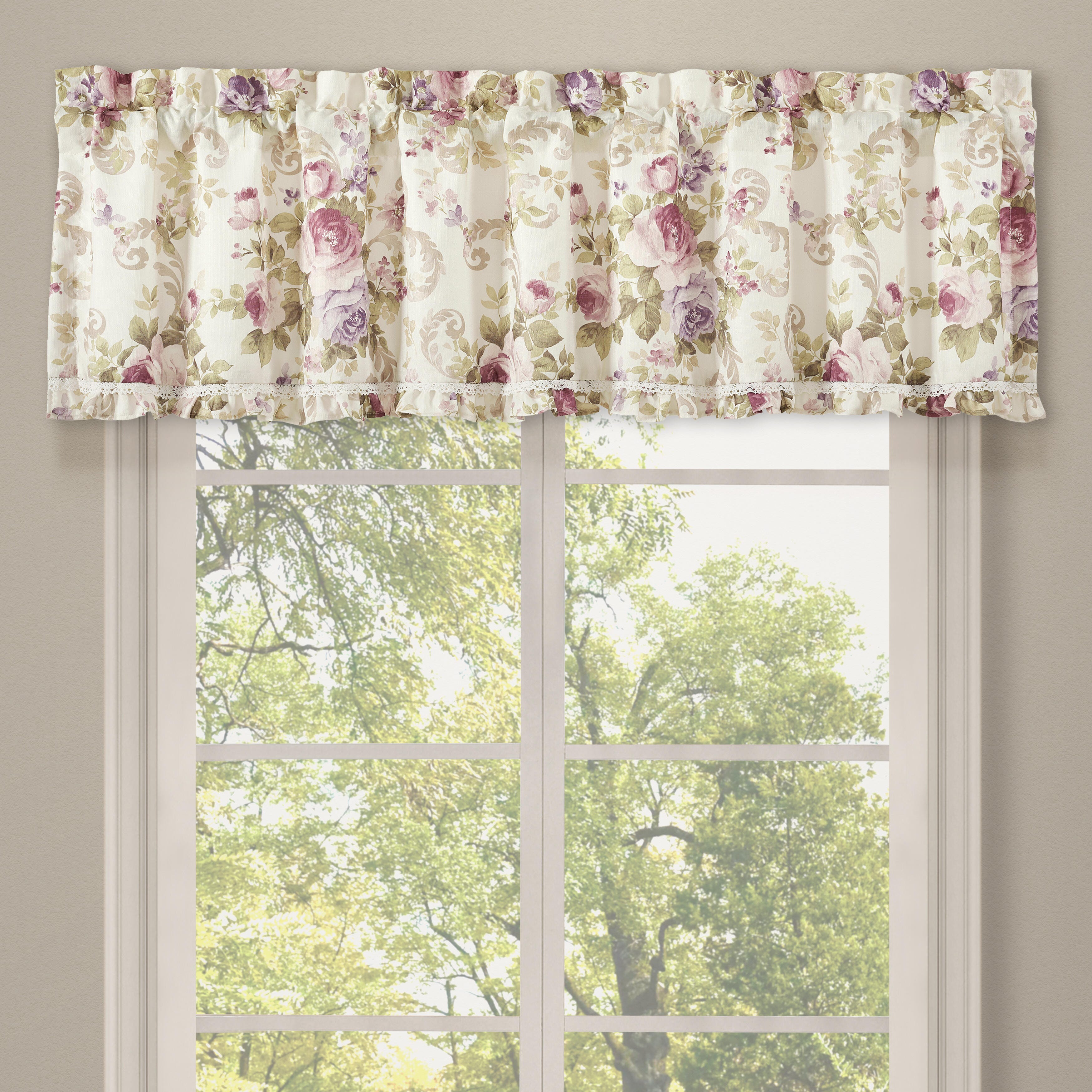 J.Queen Royal Court Chambord Window Straight Valance, , rollover