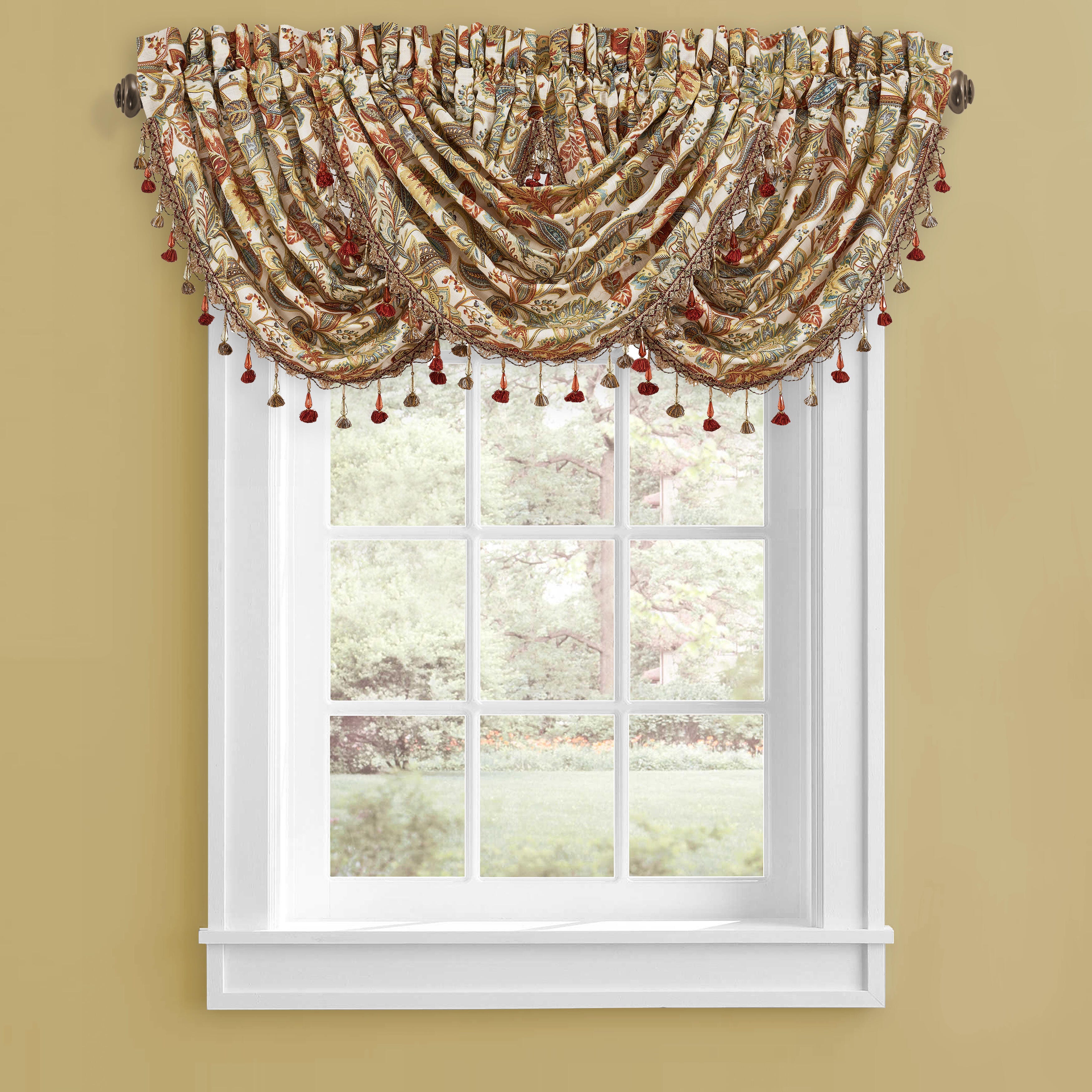 J.Queen Five Queens Court August Window Waterfall Valance, , large