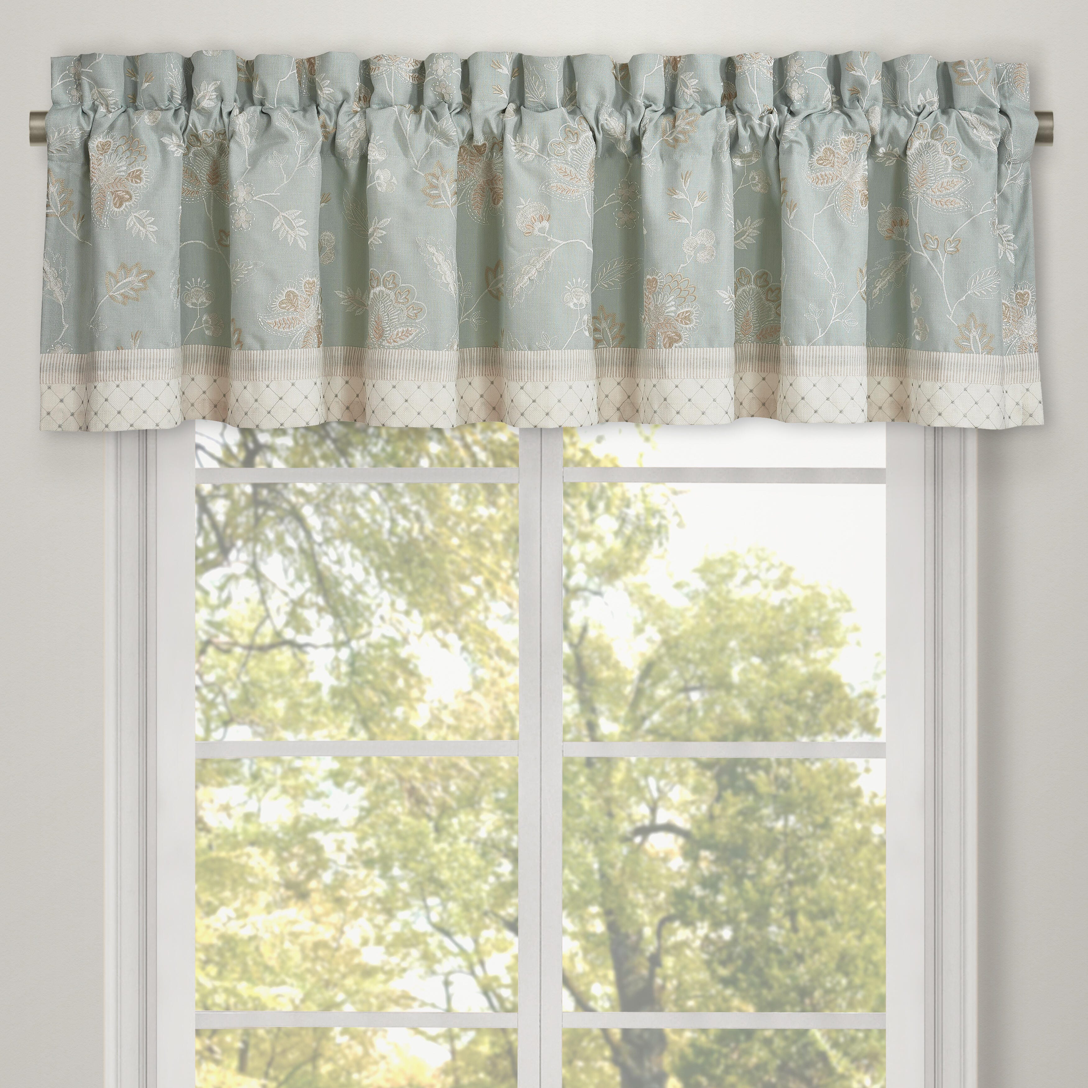 J.Queen New York Garden View Window Straight Valance, , large