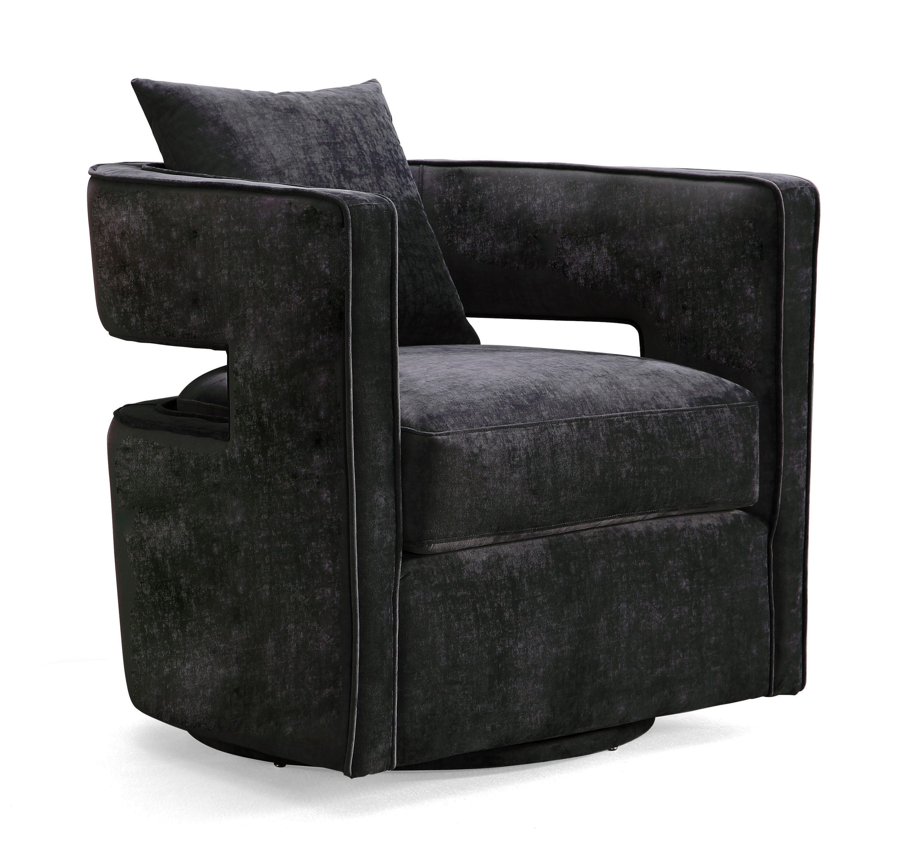 Kennedy Kennedy Black Swivel Chair, Black, large