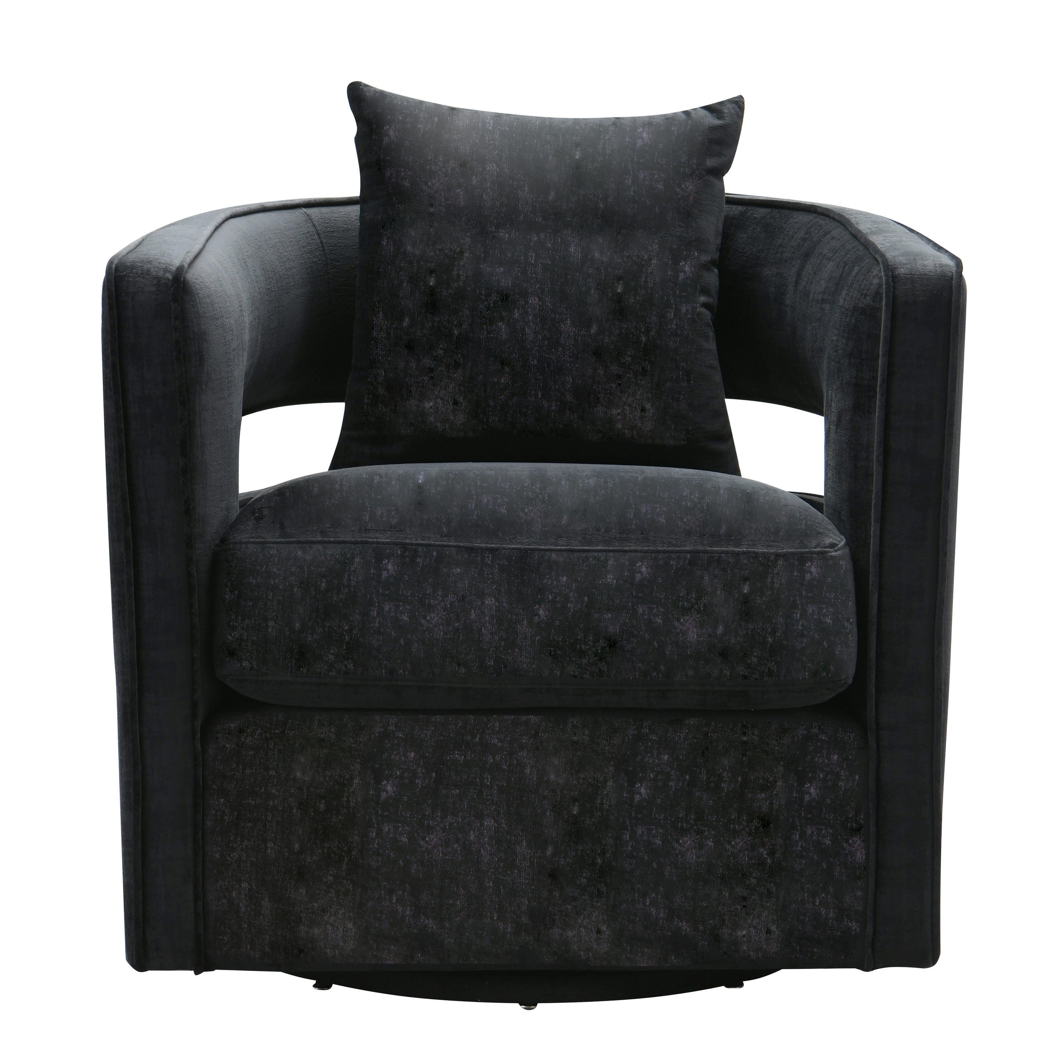 Kennedy Kennedy Black Swivel Chair, Black, large