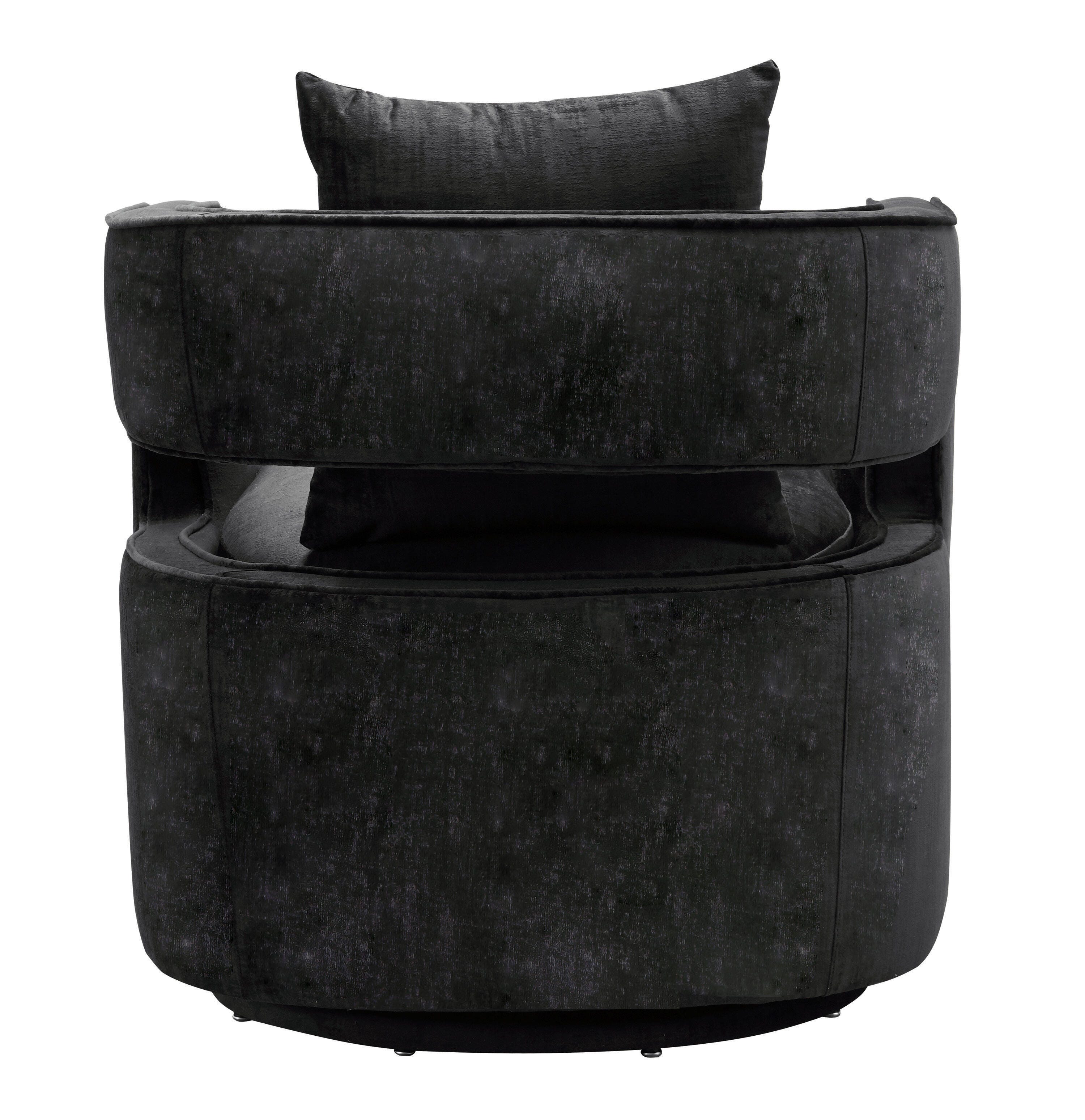 Kennedy Kennedy Black Swivel Chair, Black, large