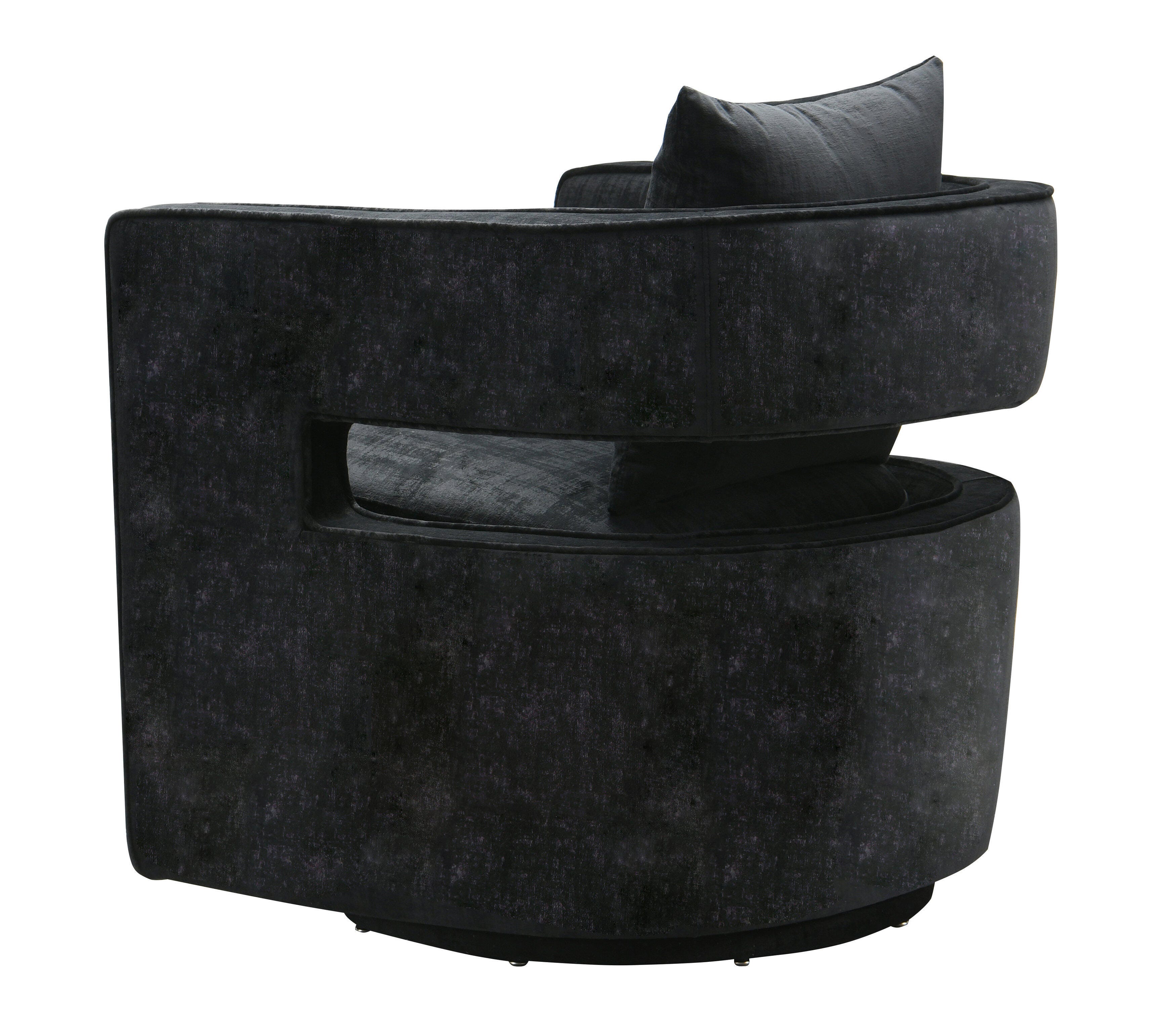 Kennedy Kennedy Black Swivel Chair, Black, large