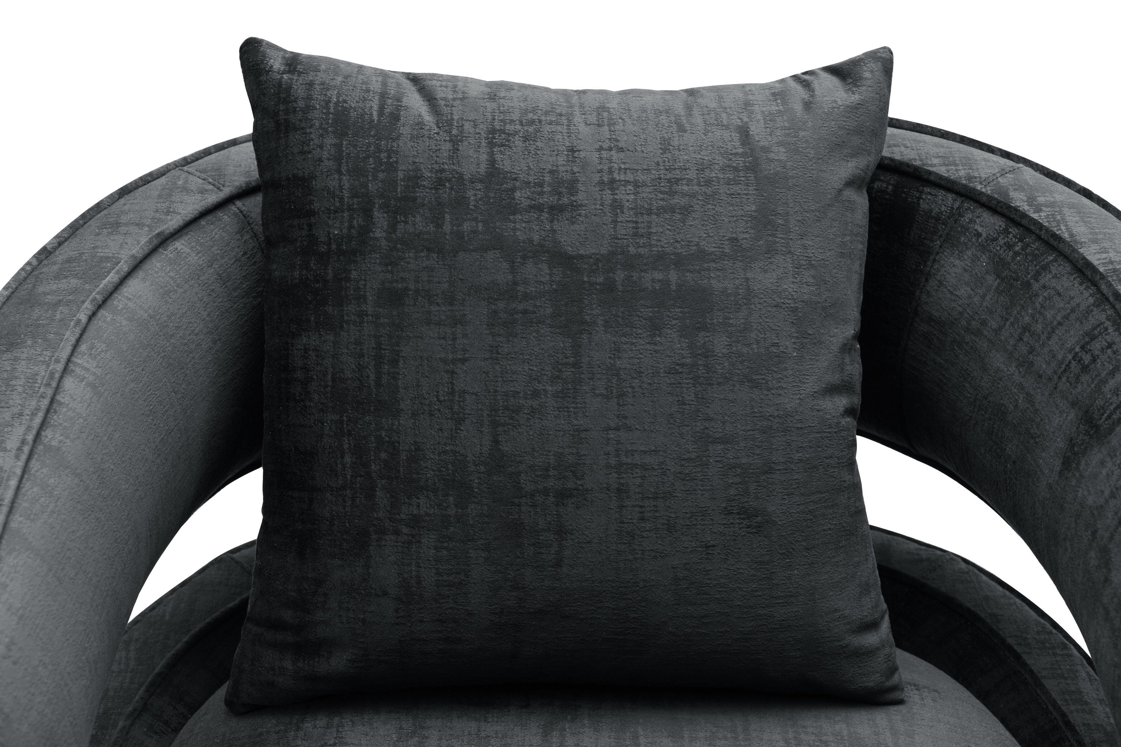 Kennedy Kennedy Black Swivel Chair, Black, large