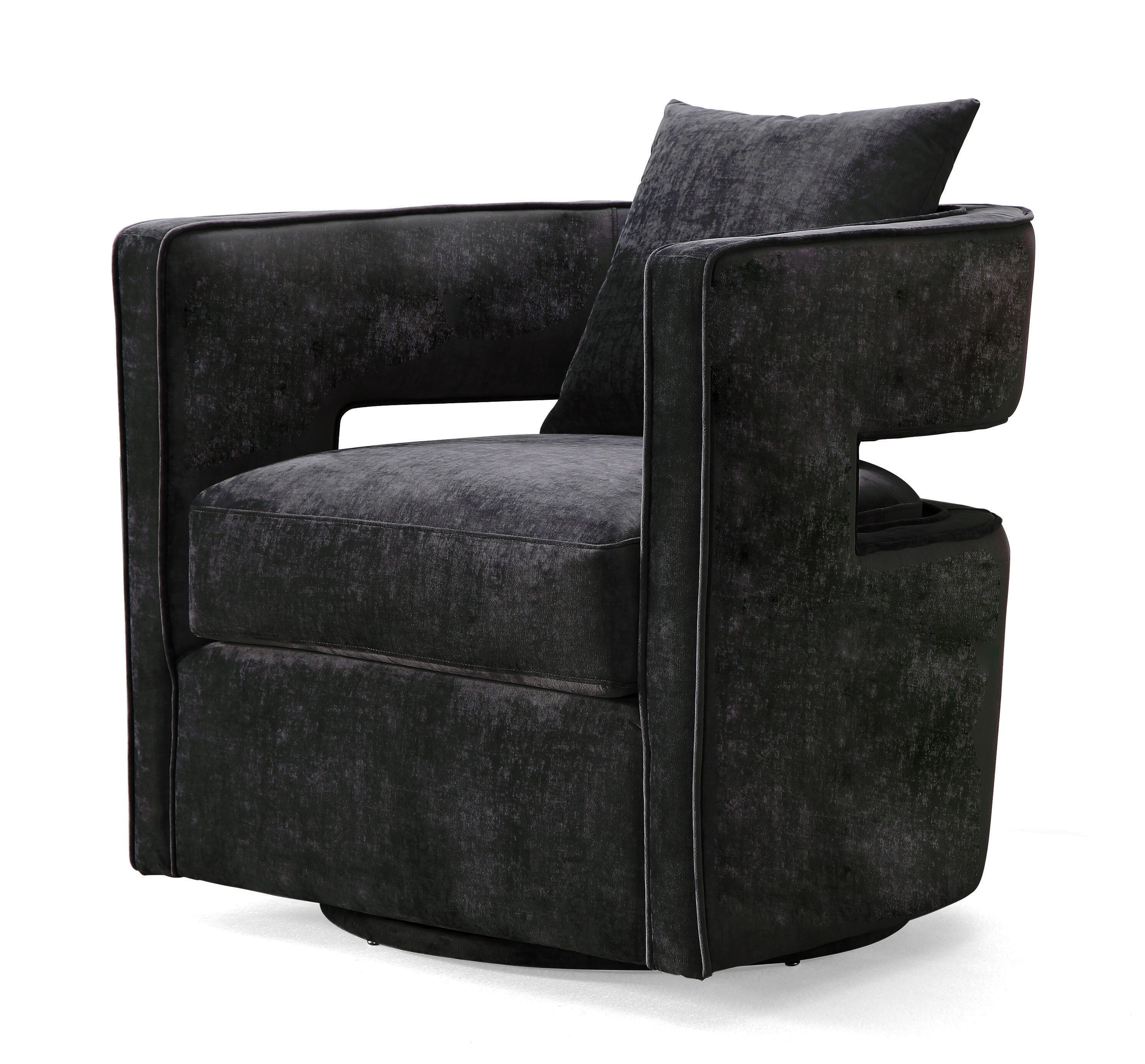 Kennedy Kennedy Black Swivel Chair, Black, large