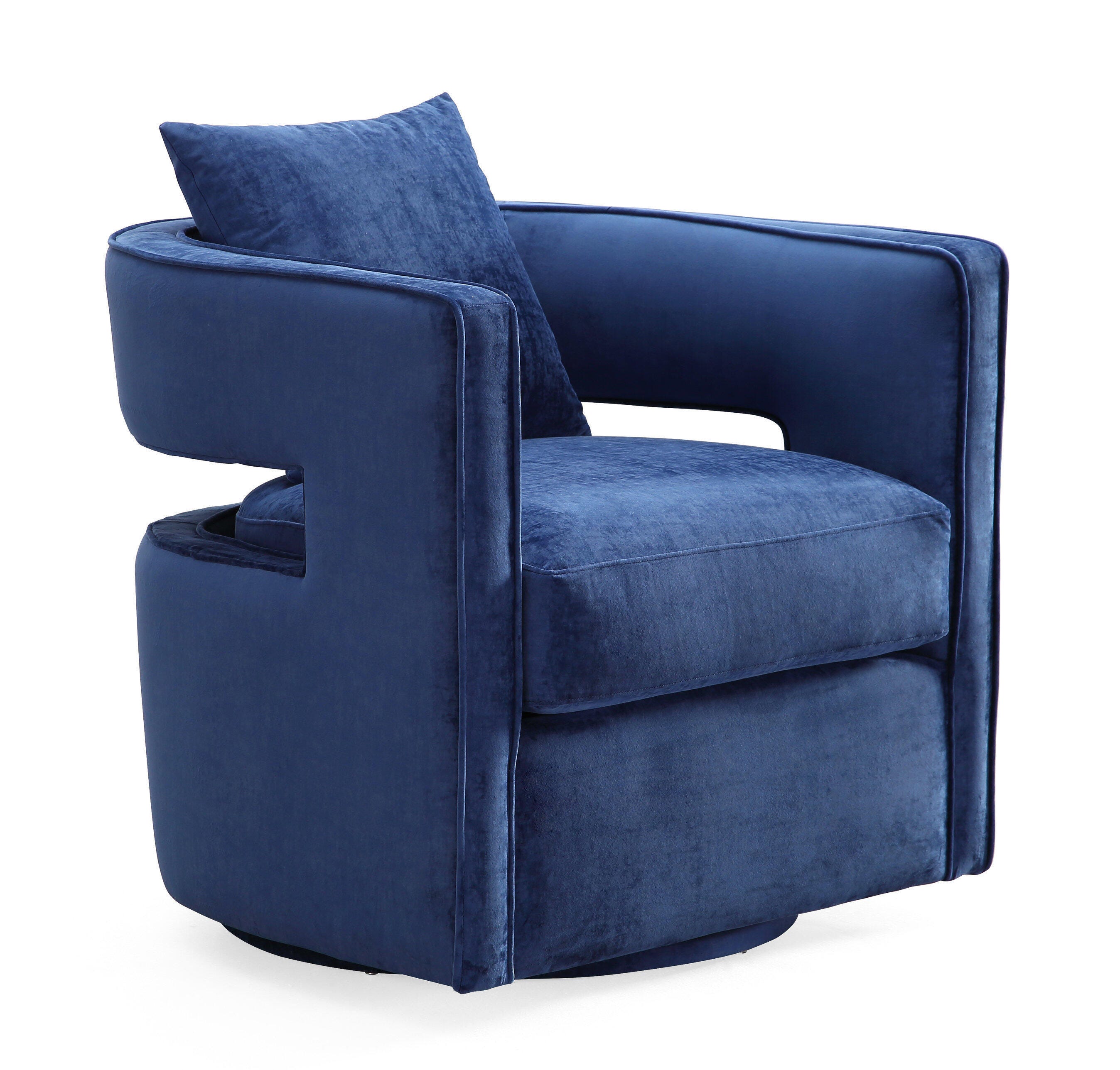 Kennedy Kennedy Navy Swivel Chair, Blue, large