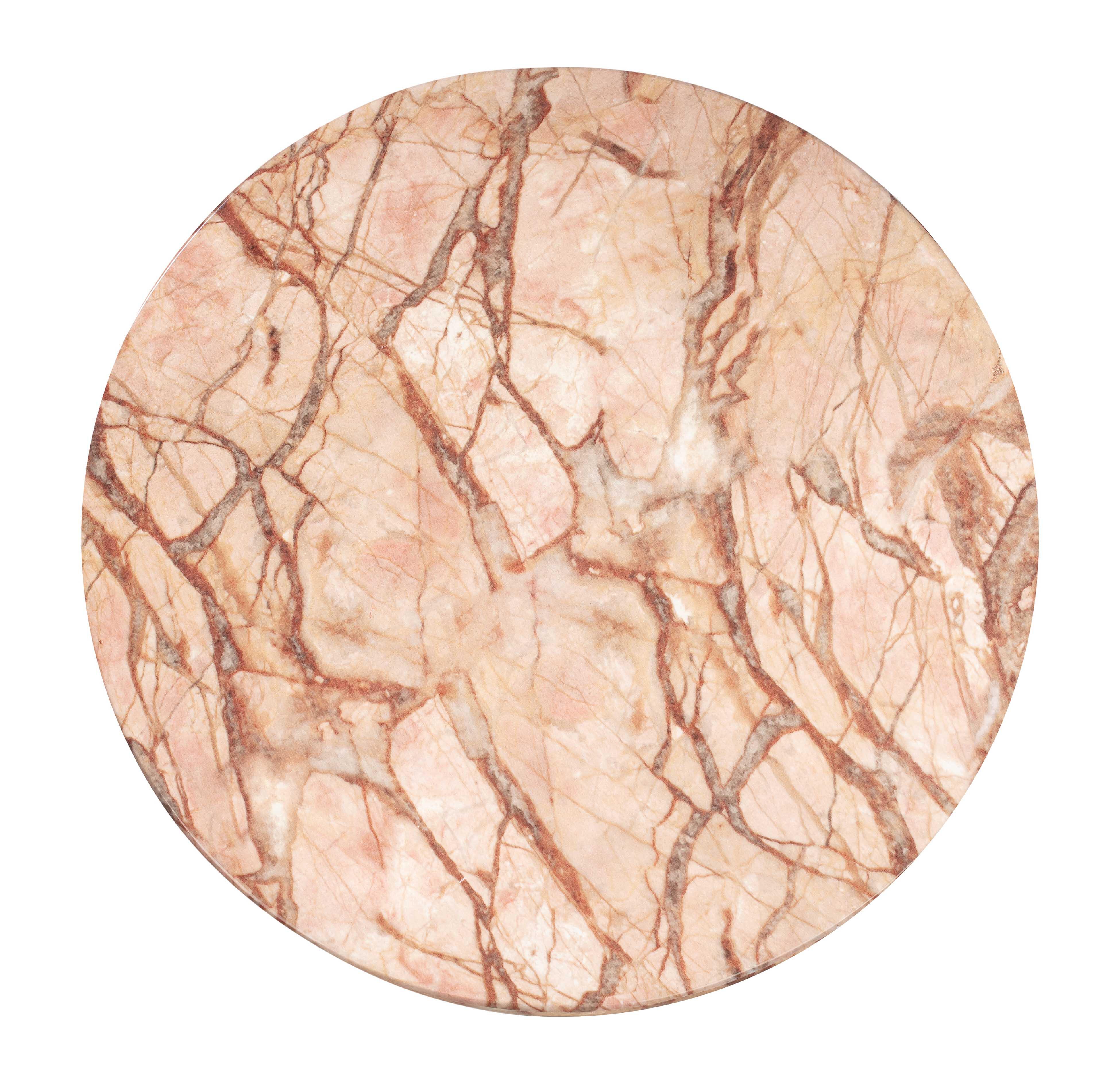 Rue Rue Sunset Marble Side Table, Brown, large