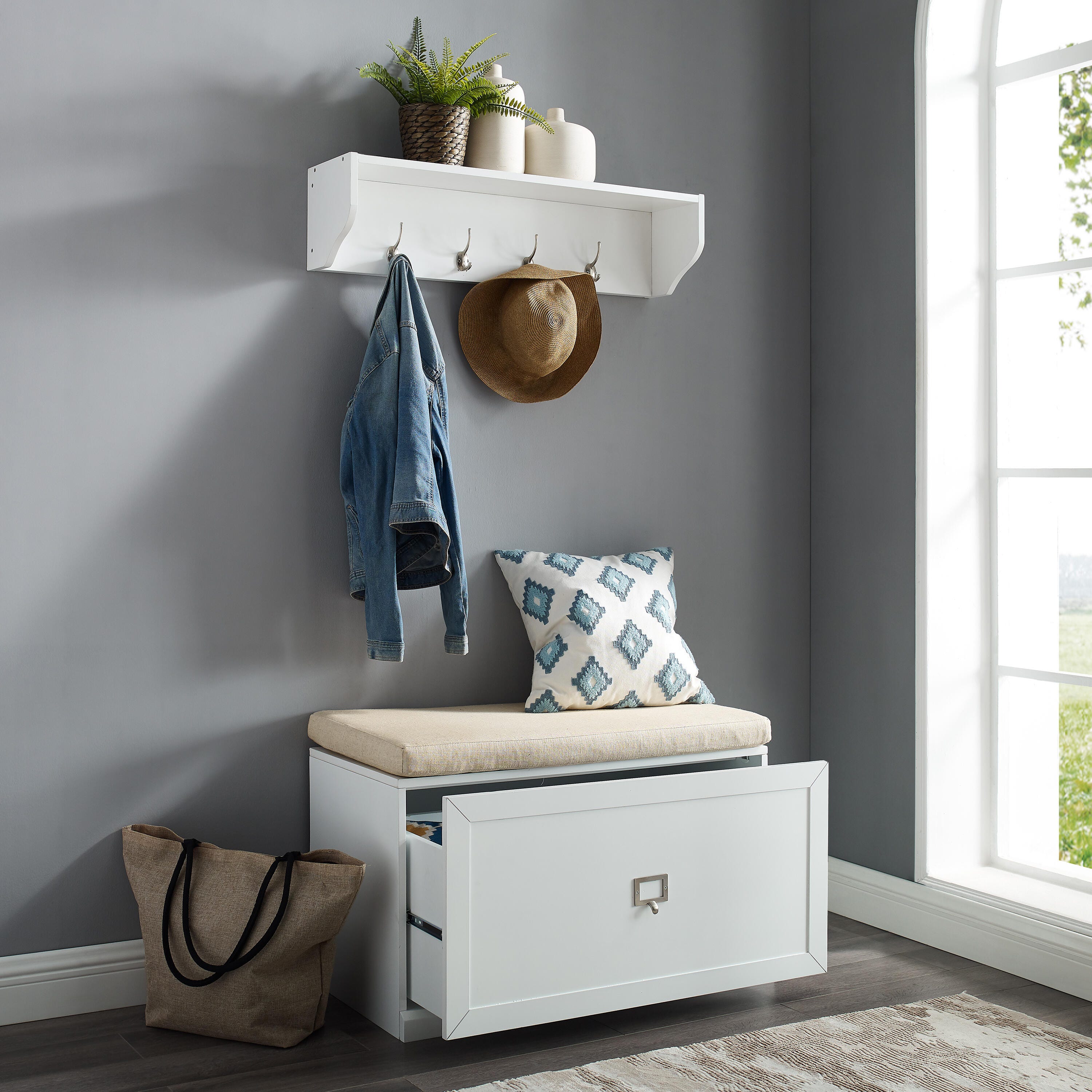 Crosley Furniture Harper 2-Piece Entryway Set with Bench, , large