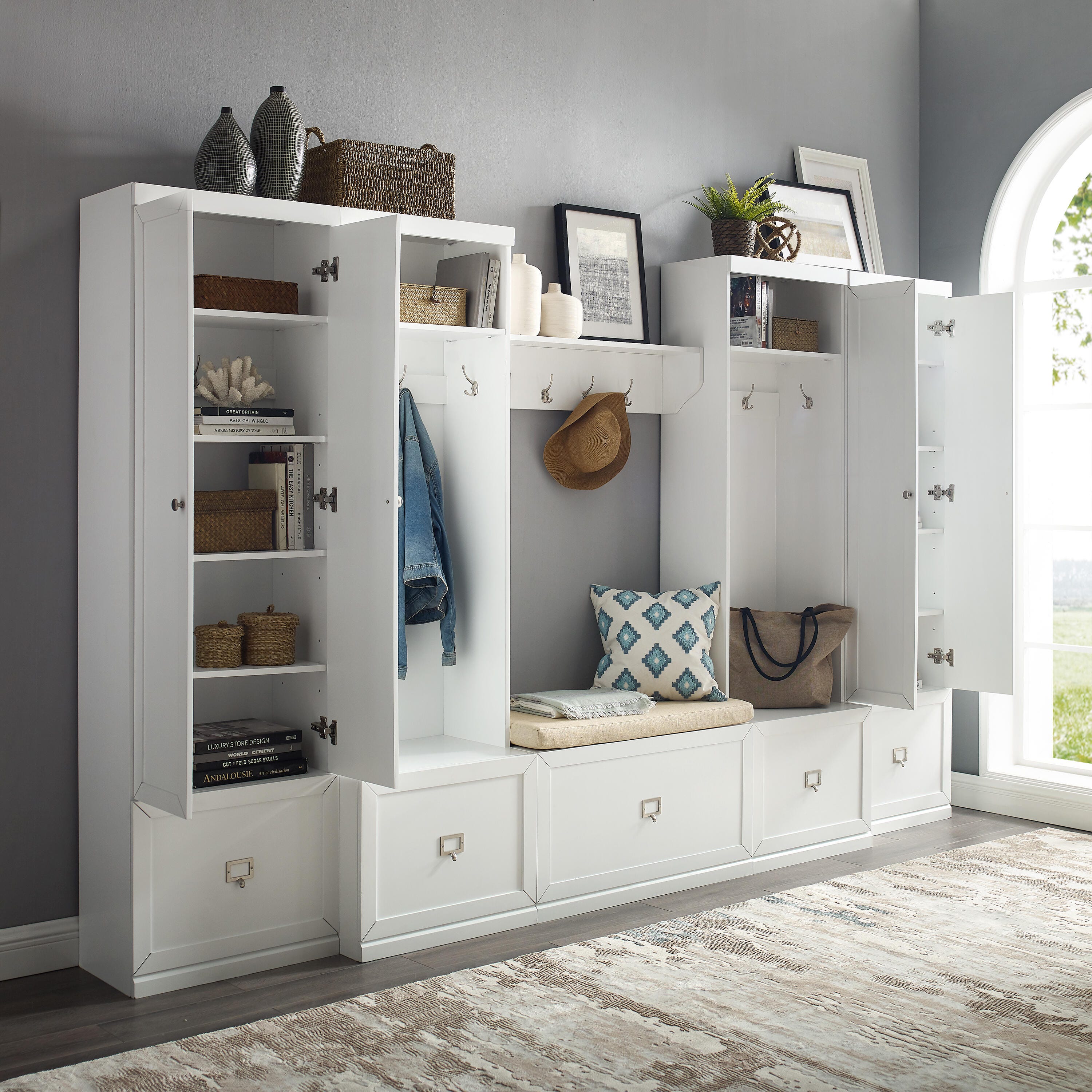 Crosley Furniture Harper 6-Piece Entryway Set, , large