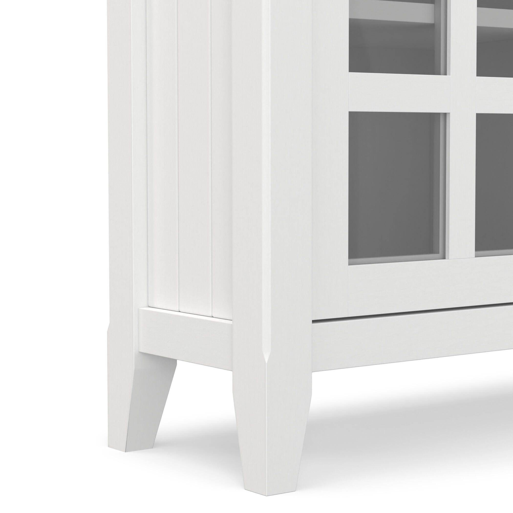 Simpli Home Acadian Rustic White Storage Cabinet, White, large