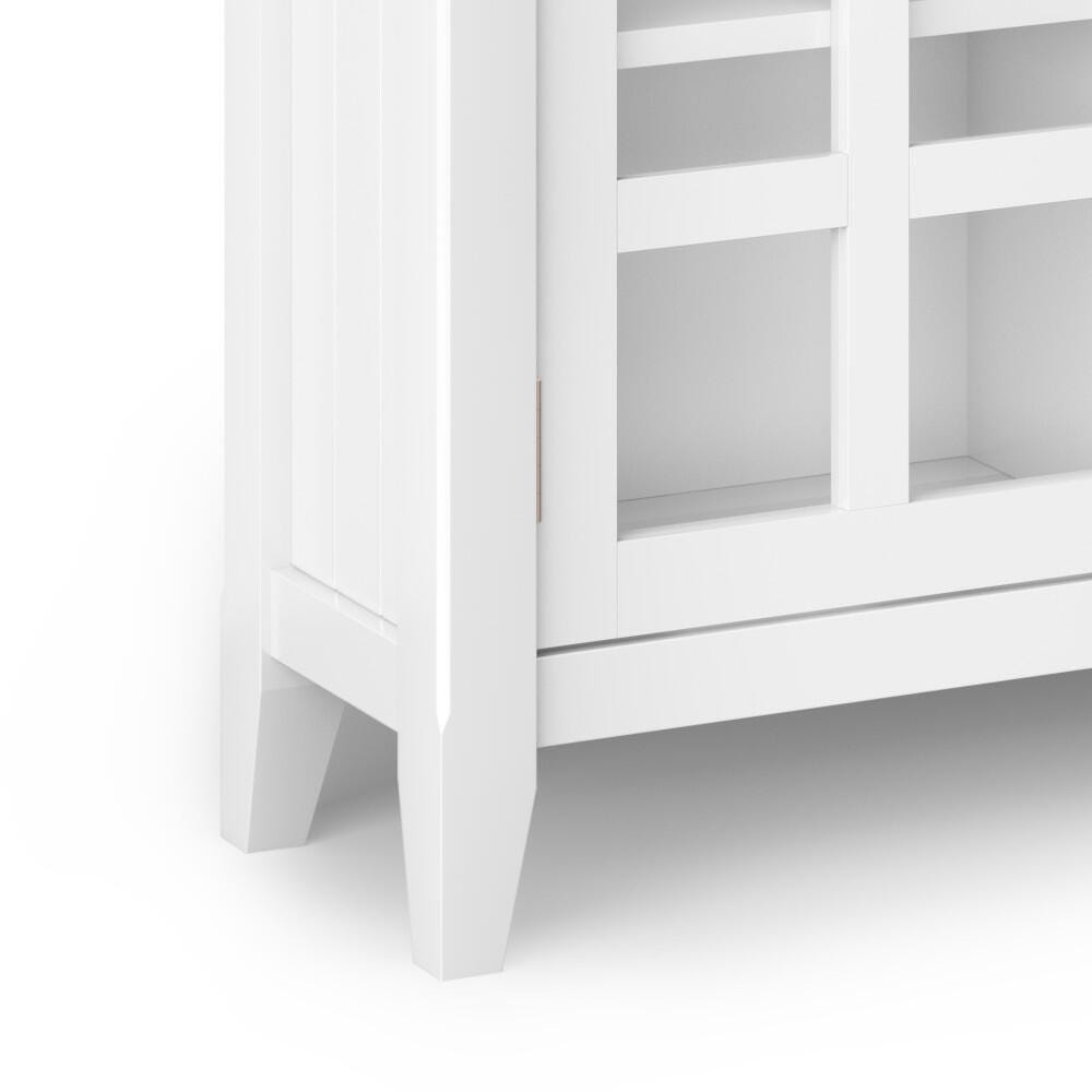 Acadian Rustic White Storage Cabinet, White, large