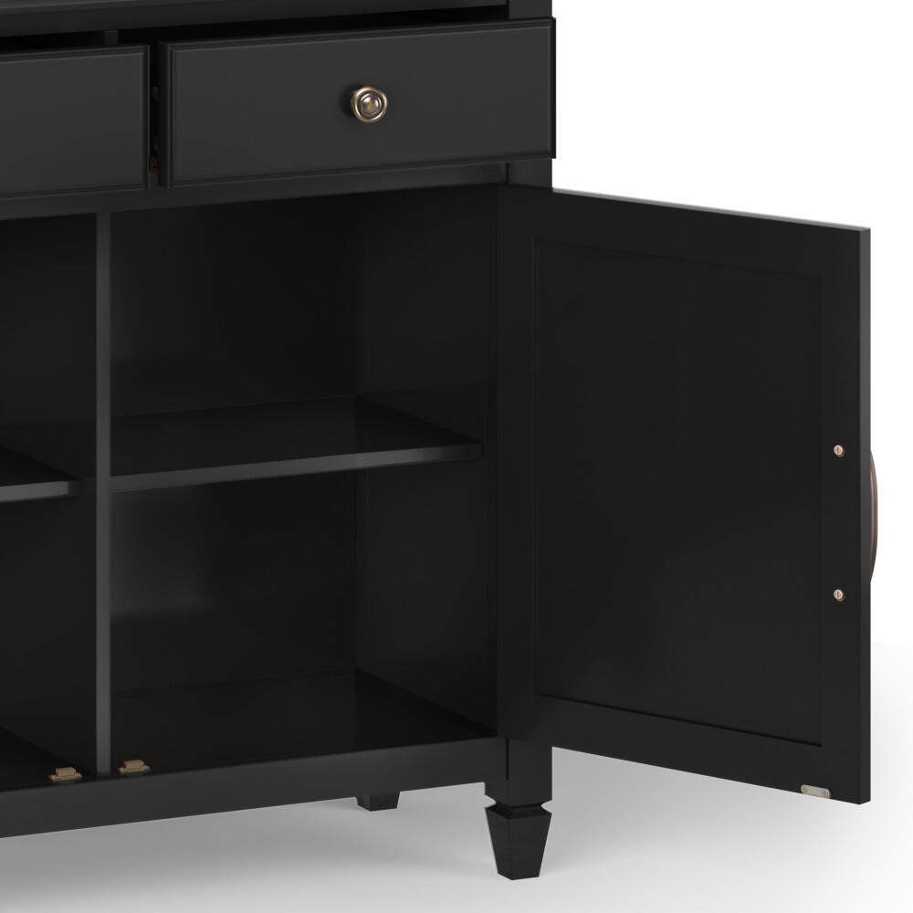 Connaught Black Storage Cabinet, Black, large