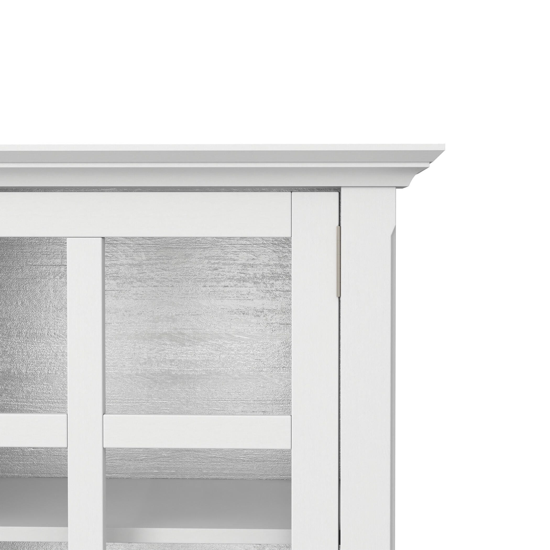 Simpli Home Acadian Rustic White Storage Cabinet, White, large