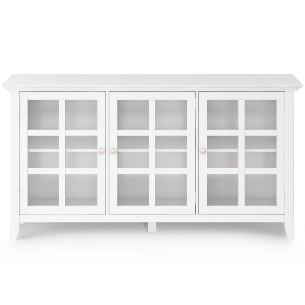 Acadian Rustic White Storage Cabinet, White, large