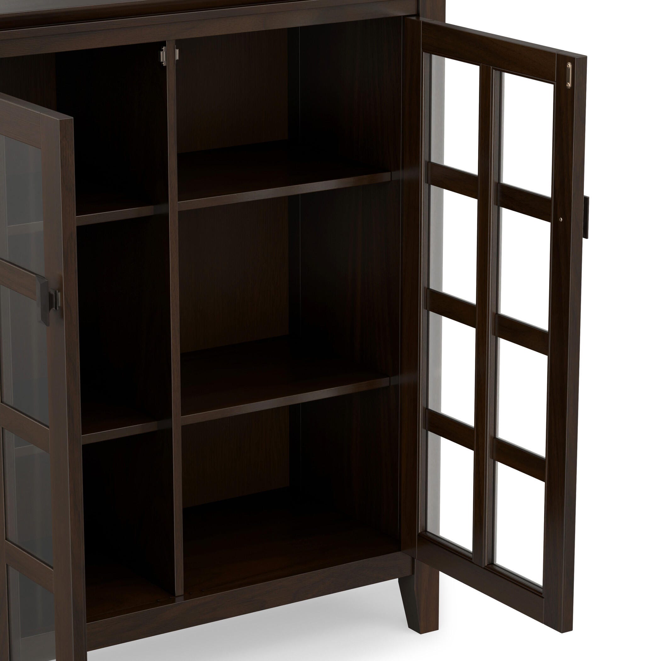 Simpli Home Artisan Brown Storage Cabinet, Brown, large