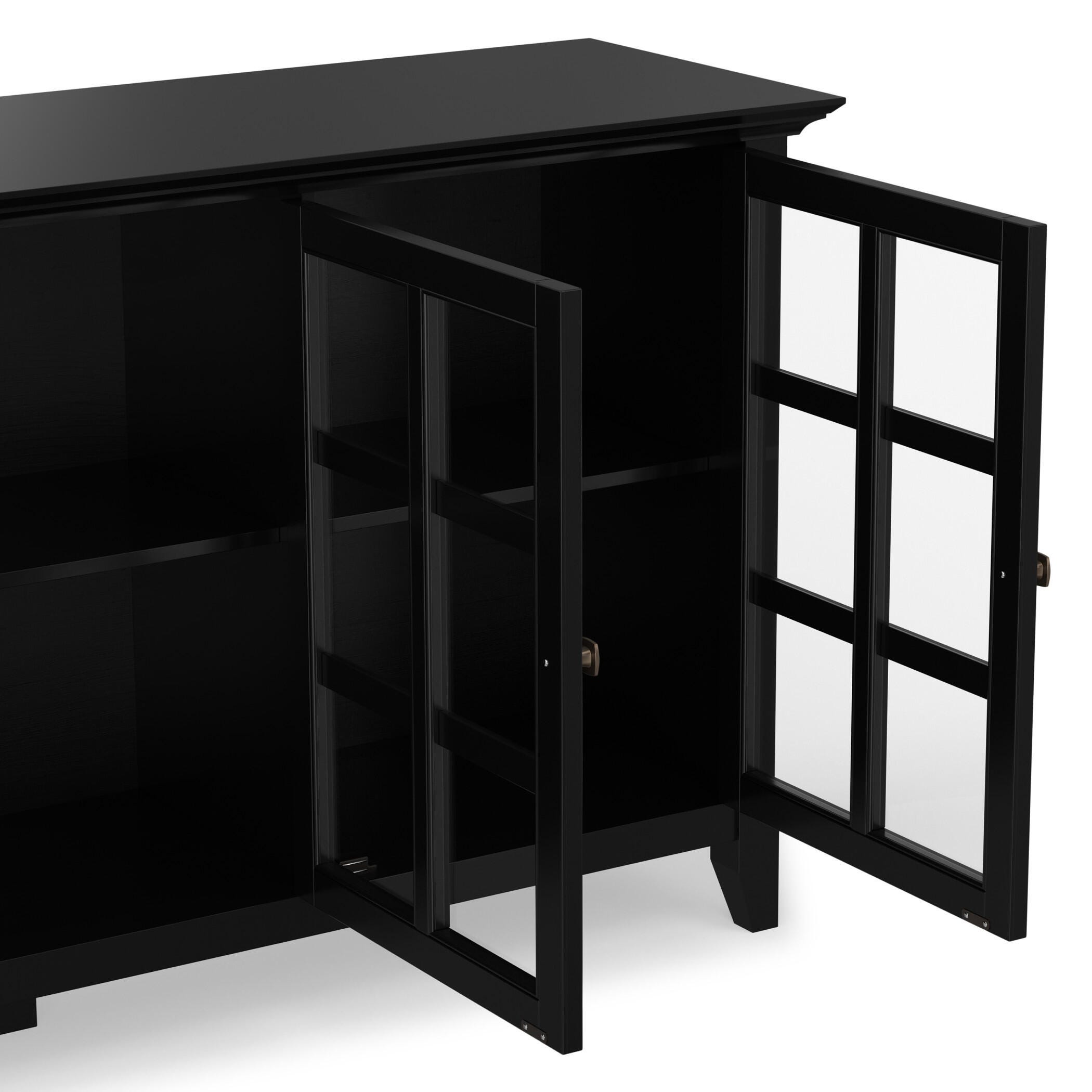 Simpli Home Acadian Black Storage Cabinet, Black, large