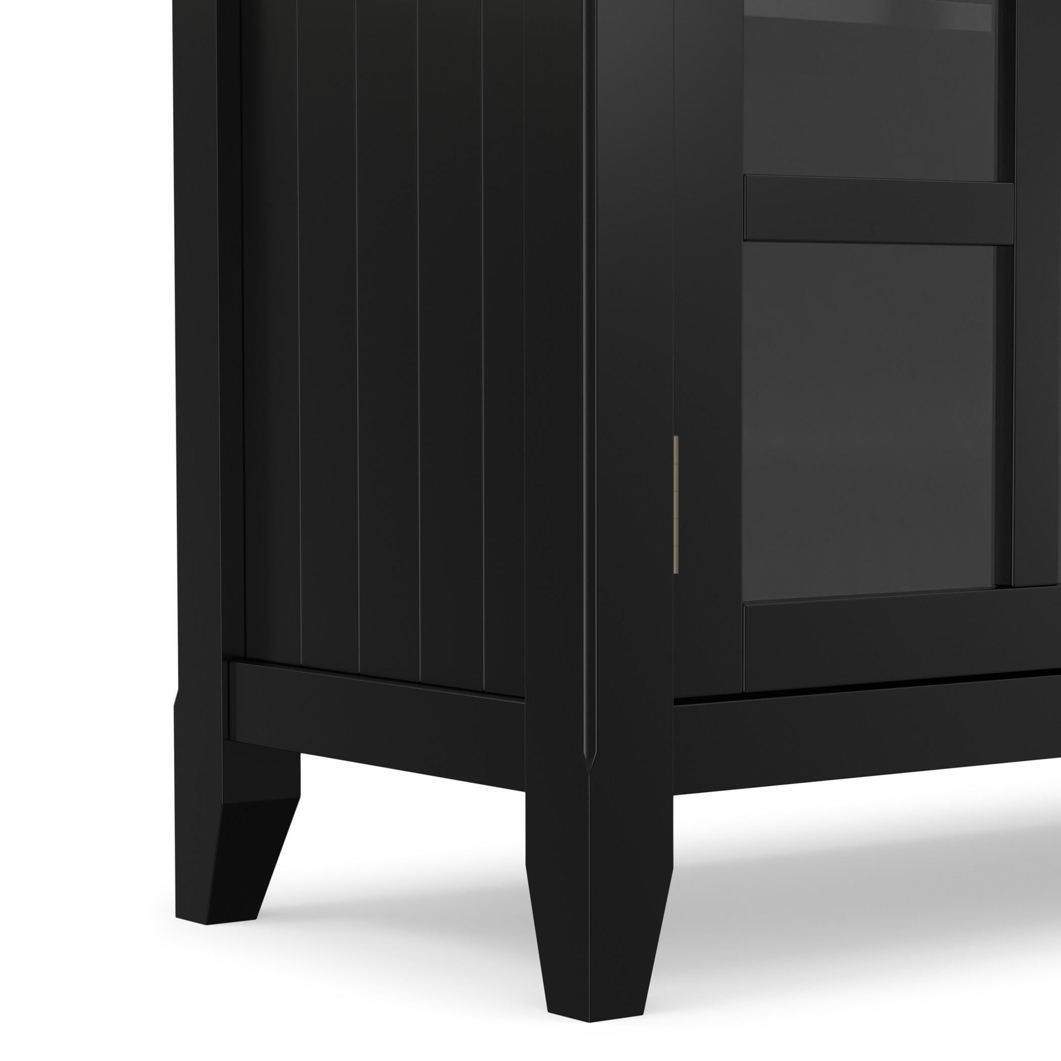 Simpli Home Acadian Black Storage Cabinet, Black, large