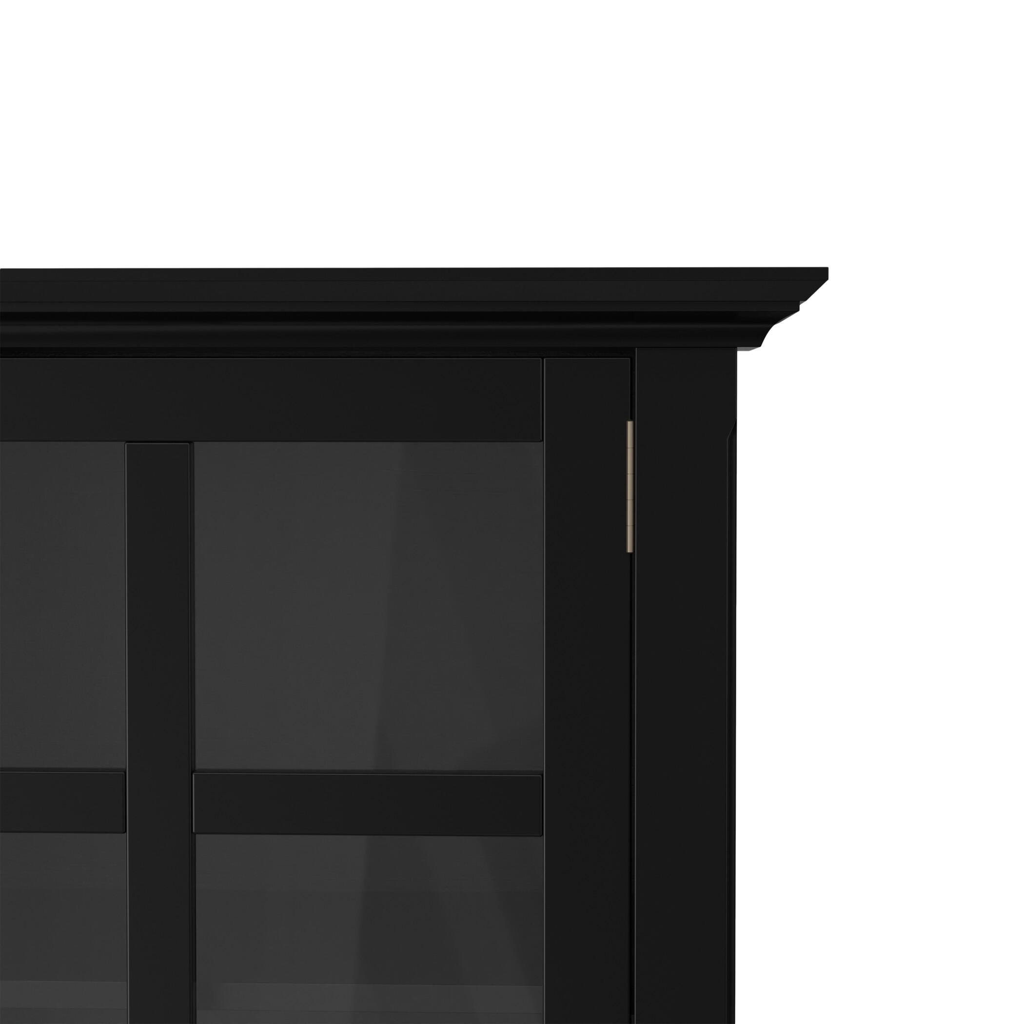 Simpli Home Acadian Black Storage Cabinet, Black, large