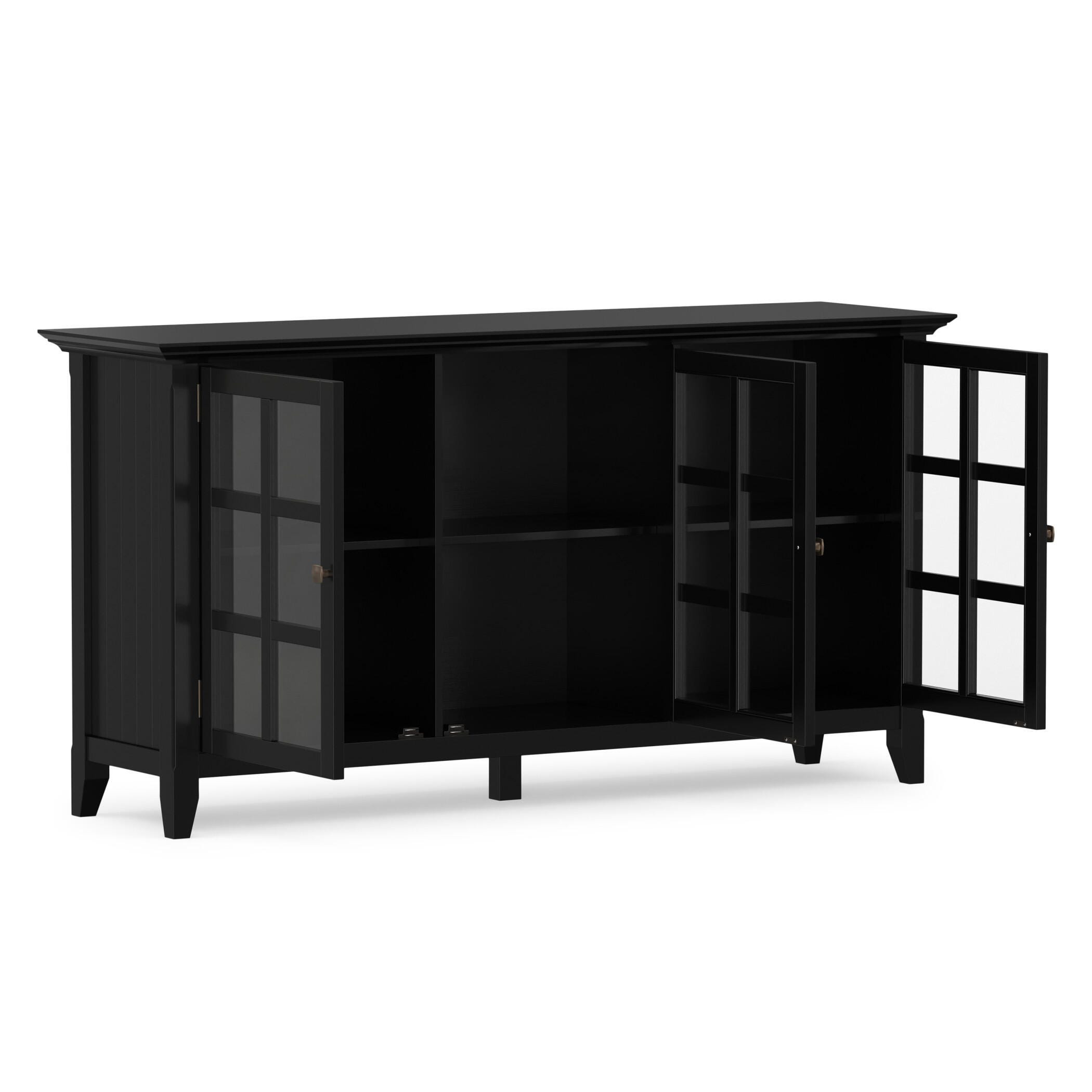 Simpli Home Acadian Black Storage Cabinet, Black, large