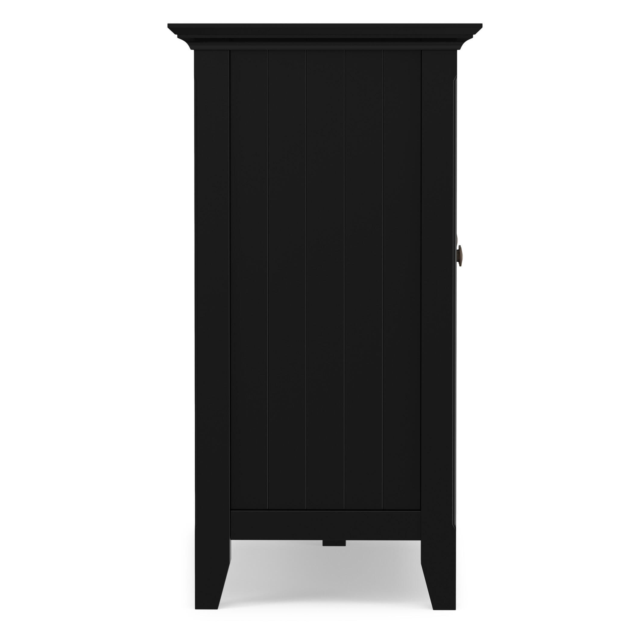 Simpli Home Acadian Black Storage Cabinet, Black, large