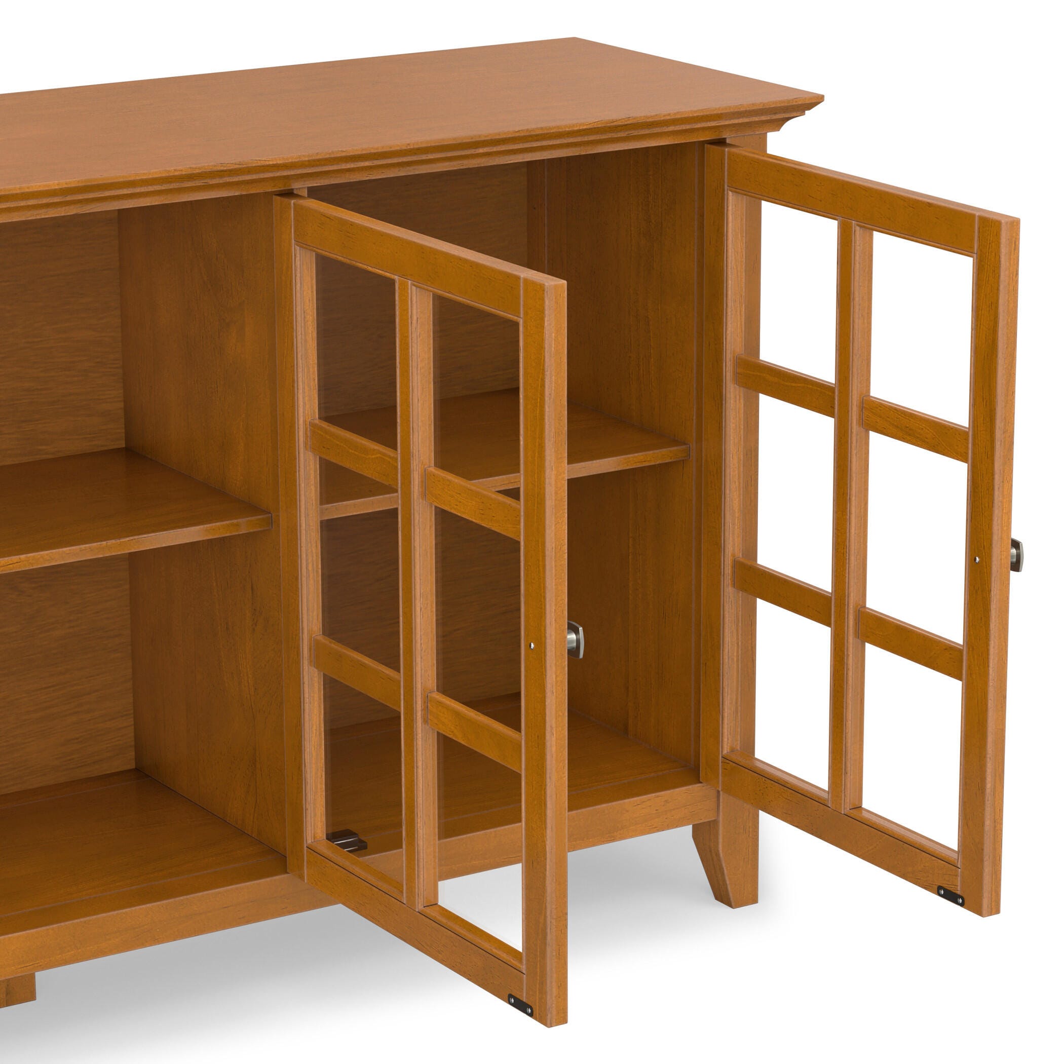 Simpli Home Acadian Rustic Brown Storage Cabinet, Brown, large