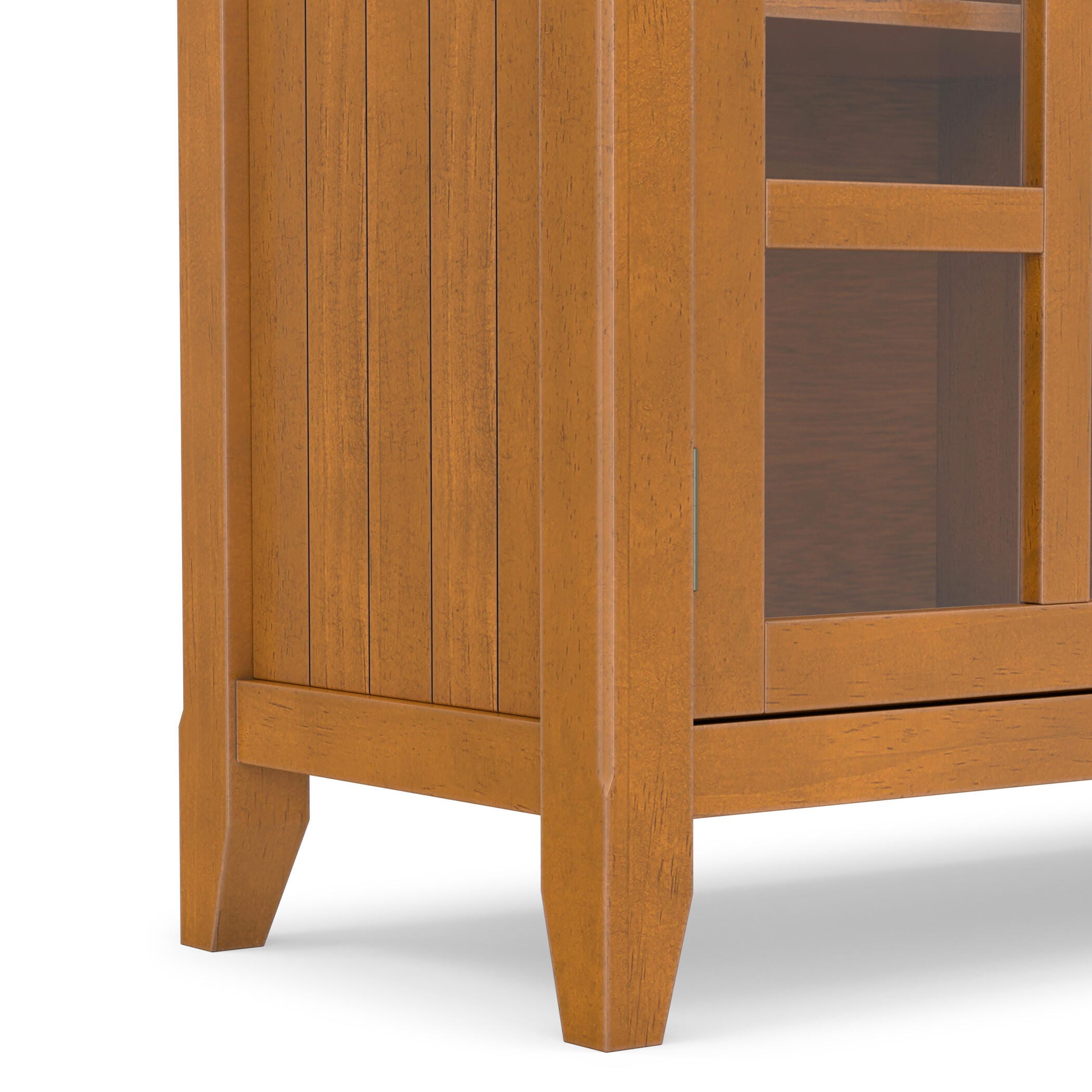 Simpli Home Acadian Rustic Brown Storage Cabinet, Brown, large