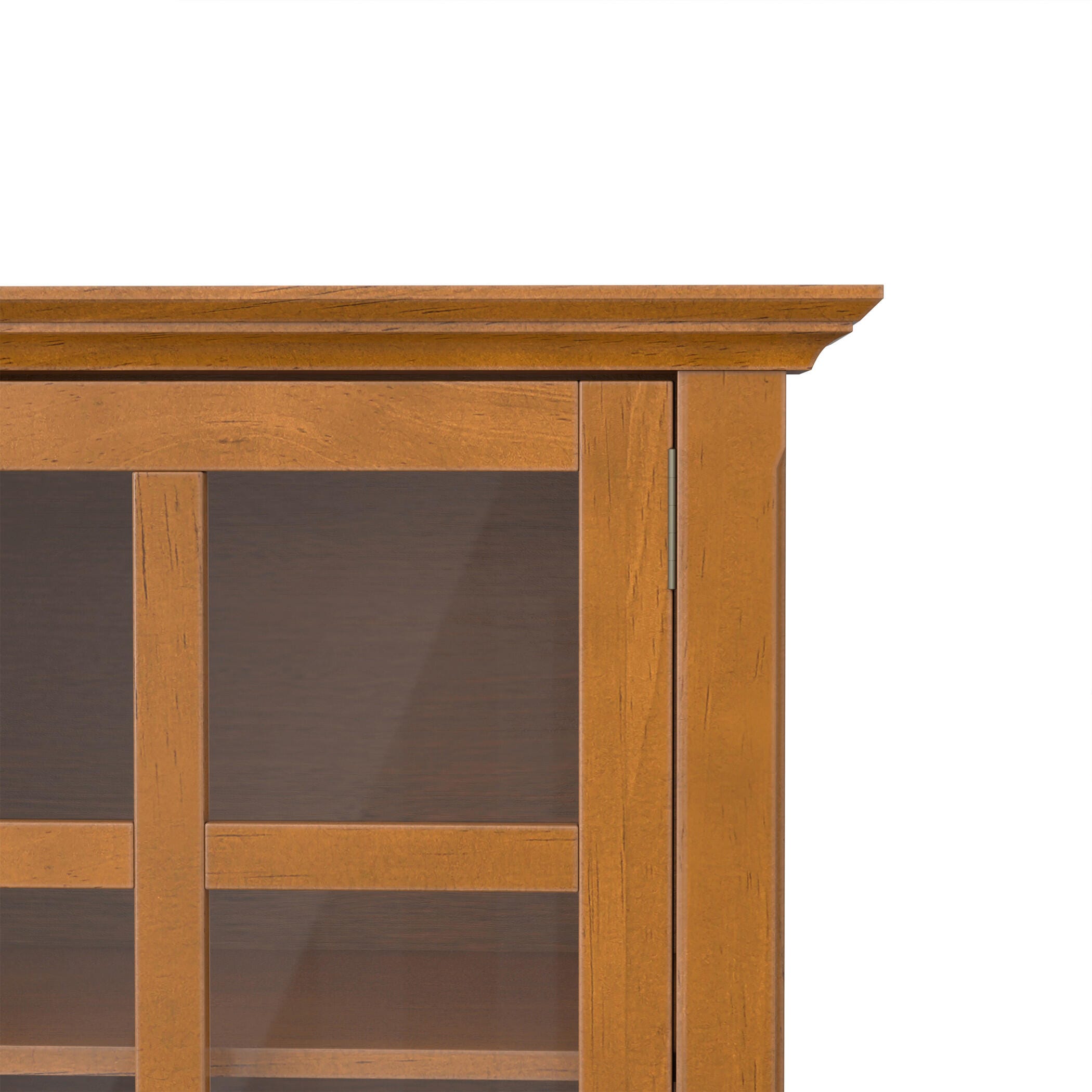 Simpli Home Acadian Rustic Brown Storage Cabinet, Brown, large