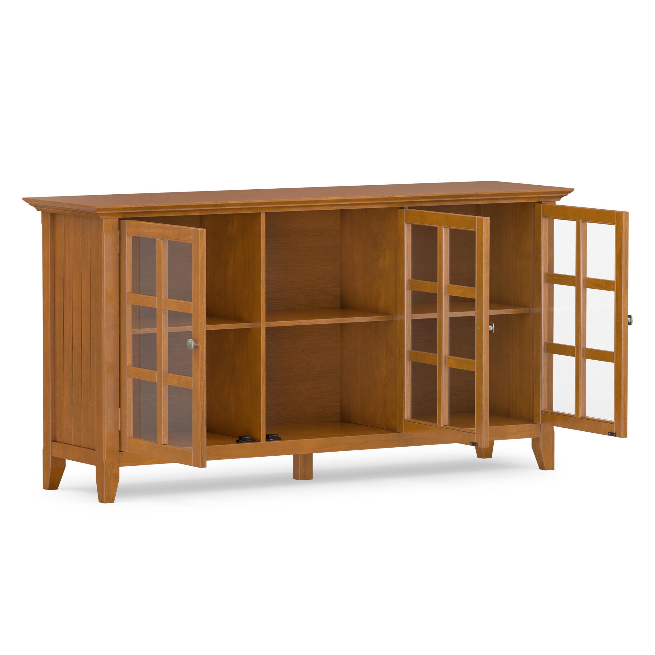 Simpli Home Acadian Rustic Brown Storage Cabinet, Brown, large