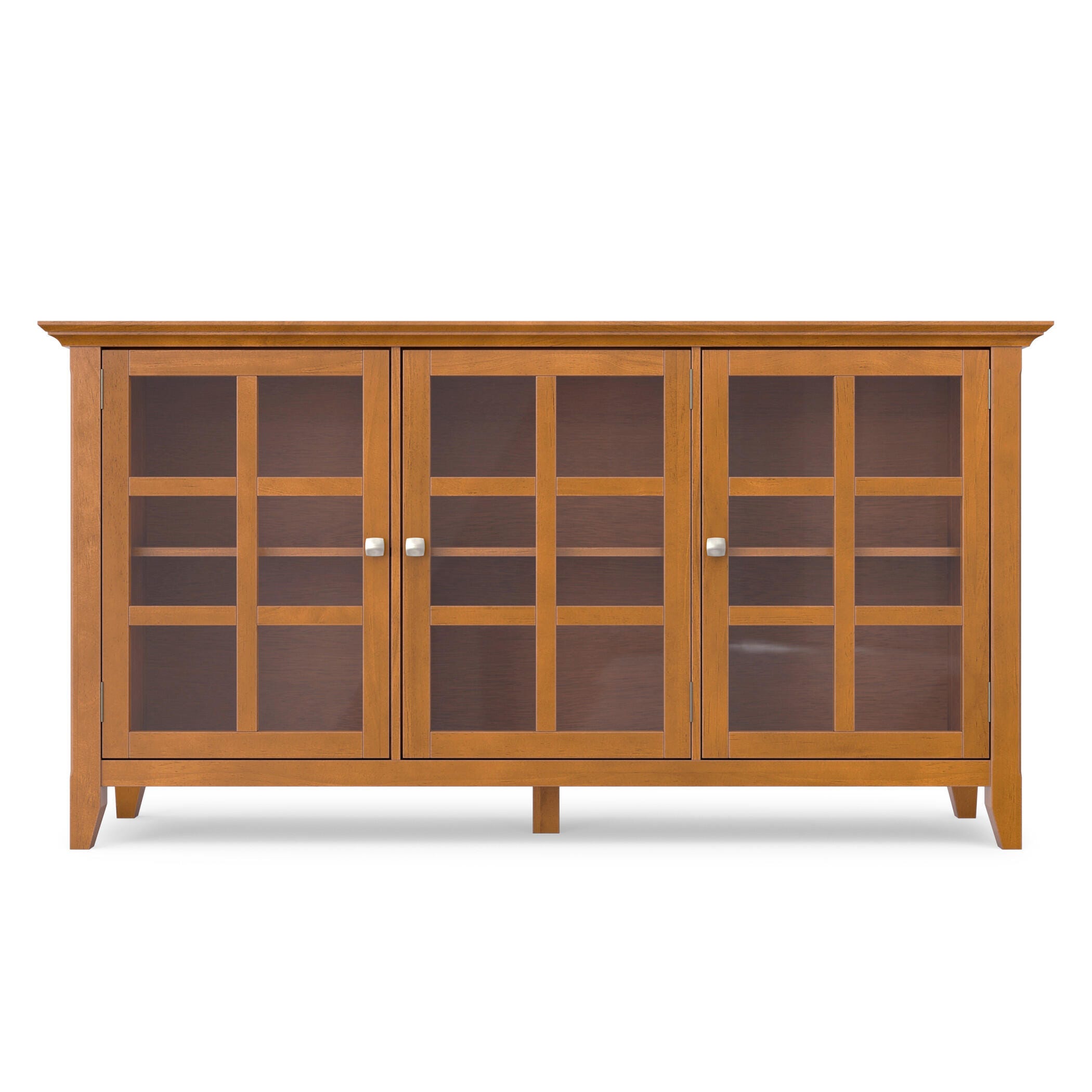 Simpli Home Acadian Rustic Brown Storage Cabinet, Brown, large
