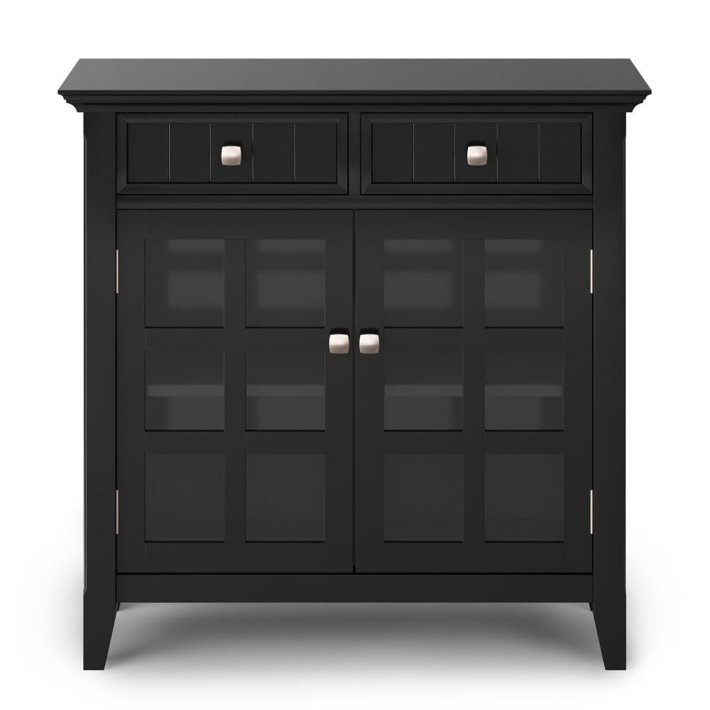 Acadian Rustic Black Storage Cabinet, Black, large