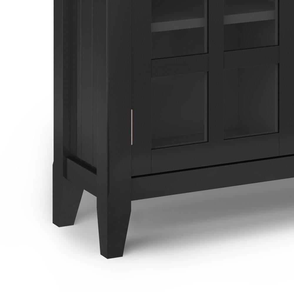 Acadian Rustic Black Storage Cabinet, Black, large