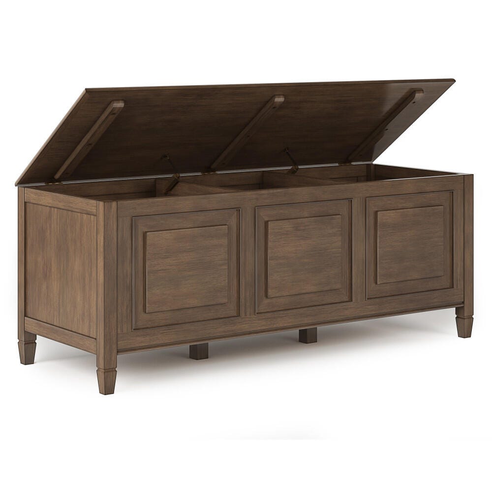 Connaught Brown Storage Bench Trunk, Brown, large
