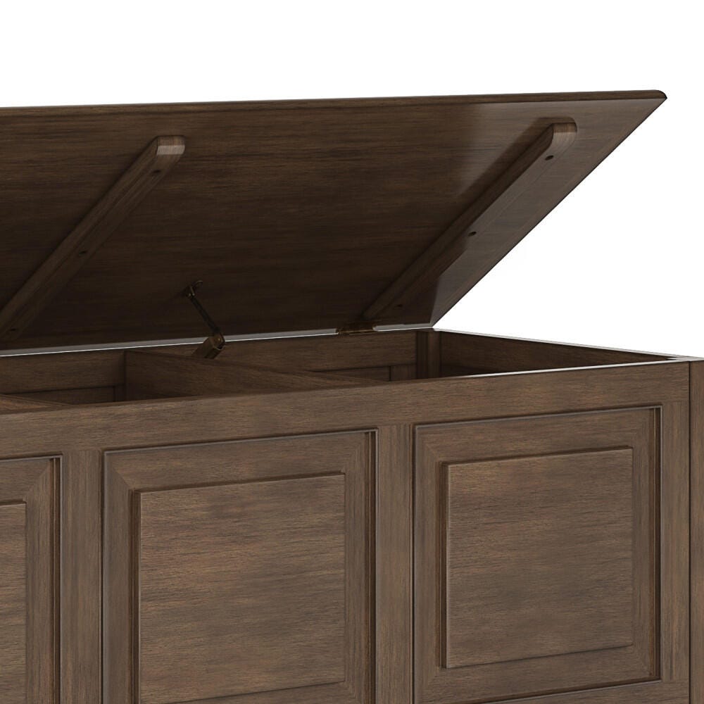 Connaught Brown Storage Bench Trunk, Brown, large