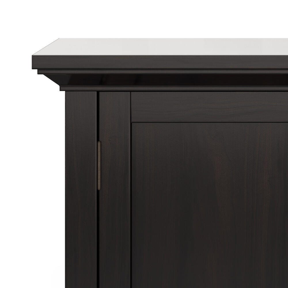 Redmond Rustic Brown Low Storage Cabinet, Dark Brown, large