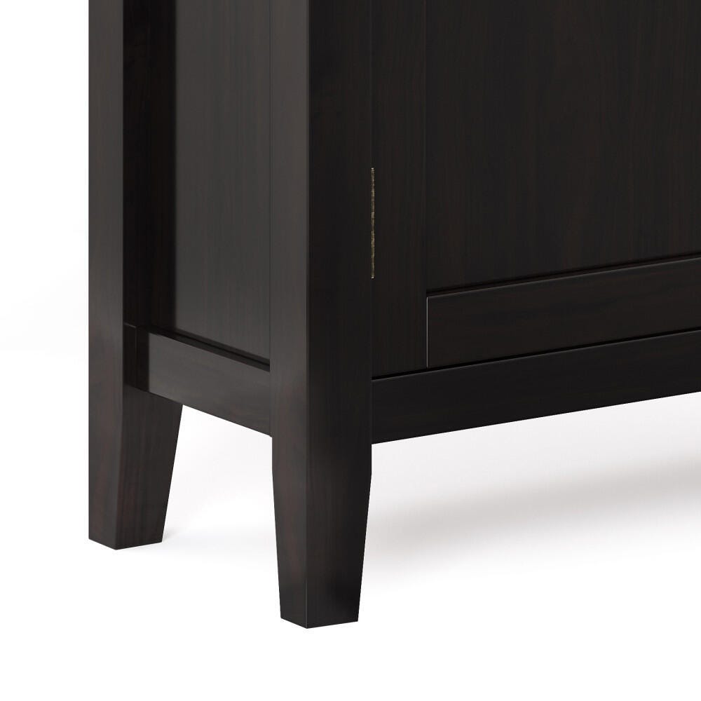 Redmond Rustic Brown Low Storage Cabinet, Dark Brown, large