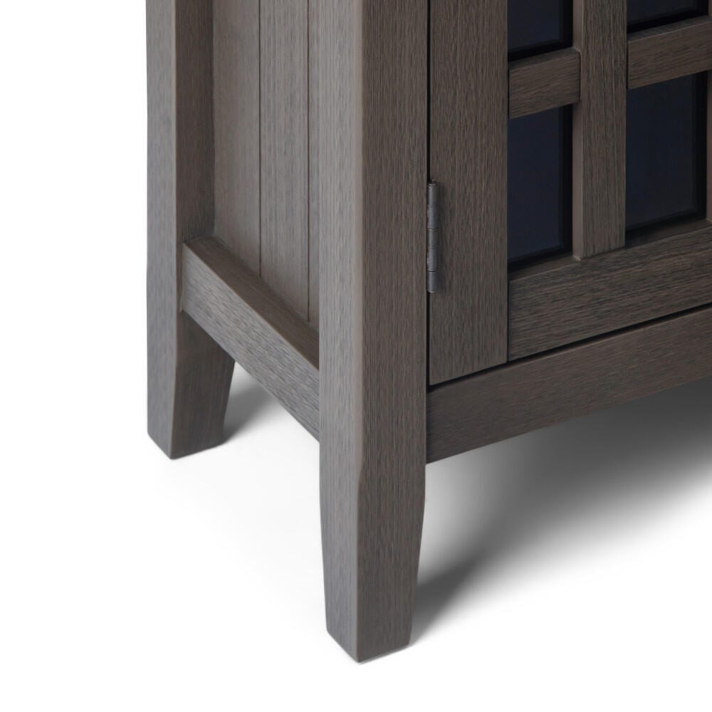 Bedford Rustic Gray Storage Media Cabinet, Gray, large