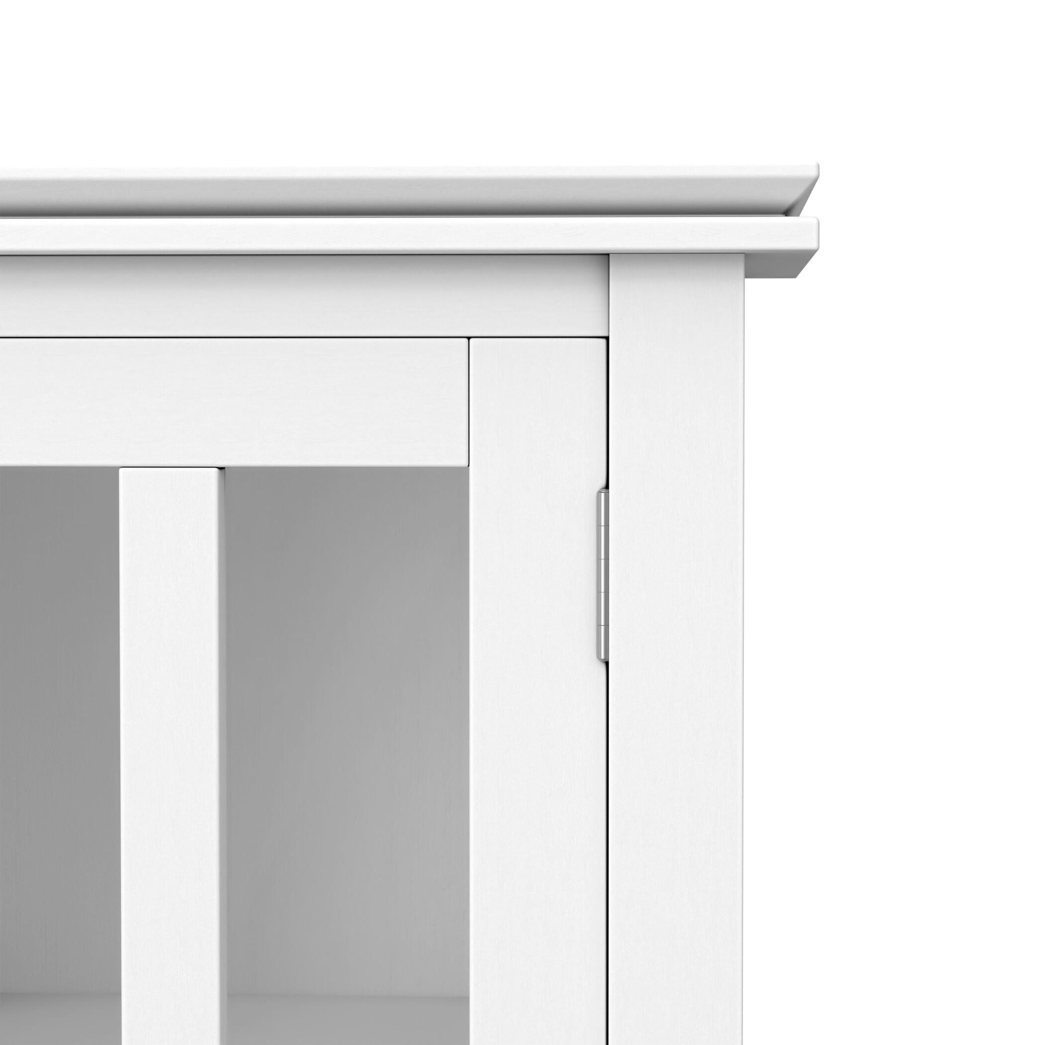 Simpli Home Artisan Low Storage White Cabinet, White, large