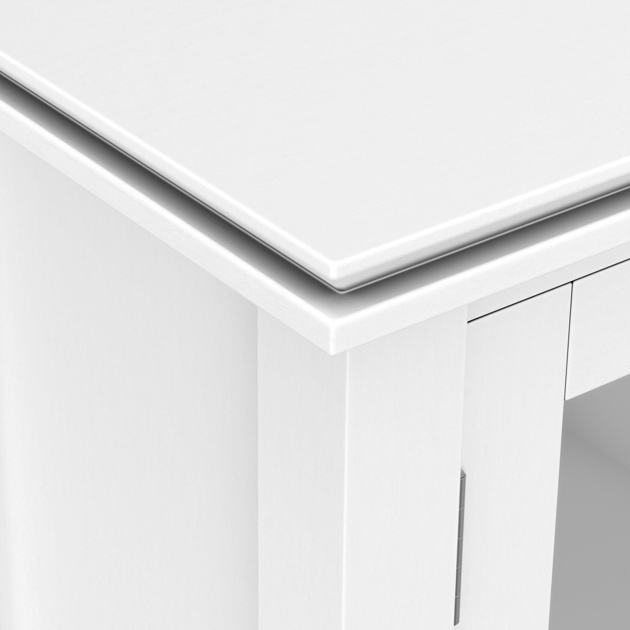 Simpli Home Artisan Low Storage White Cabinet, White, large