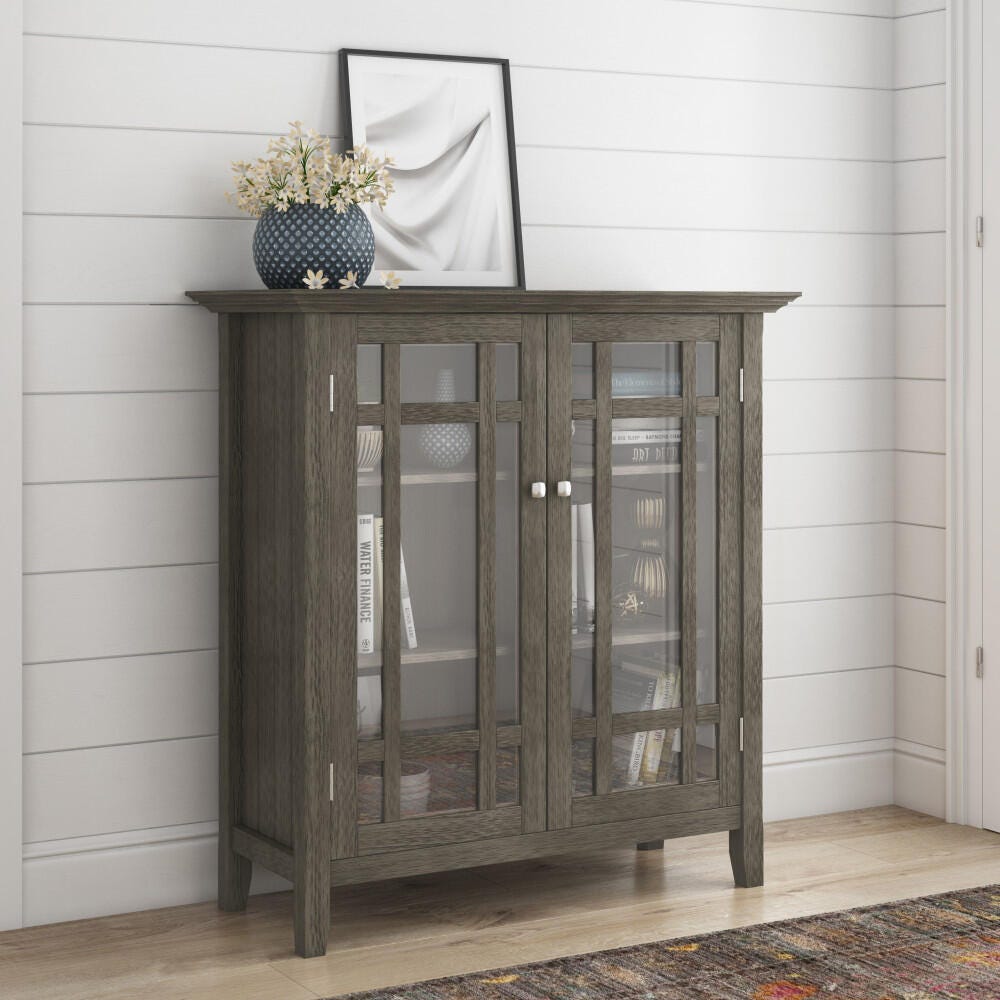 Bedford Rustic Gray Storage Cabinet, Gray, rollover