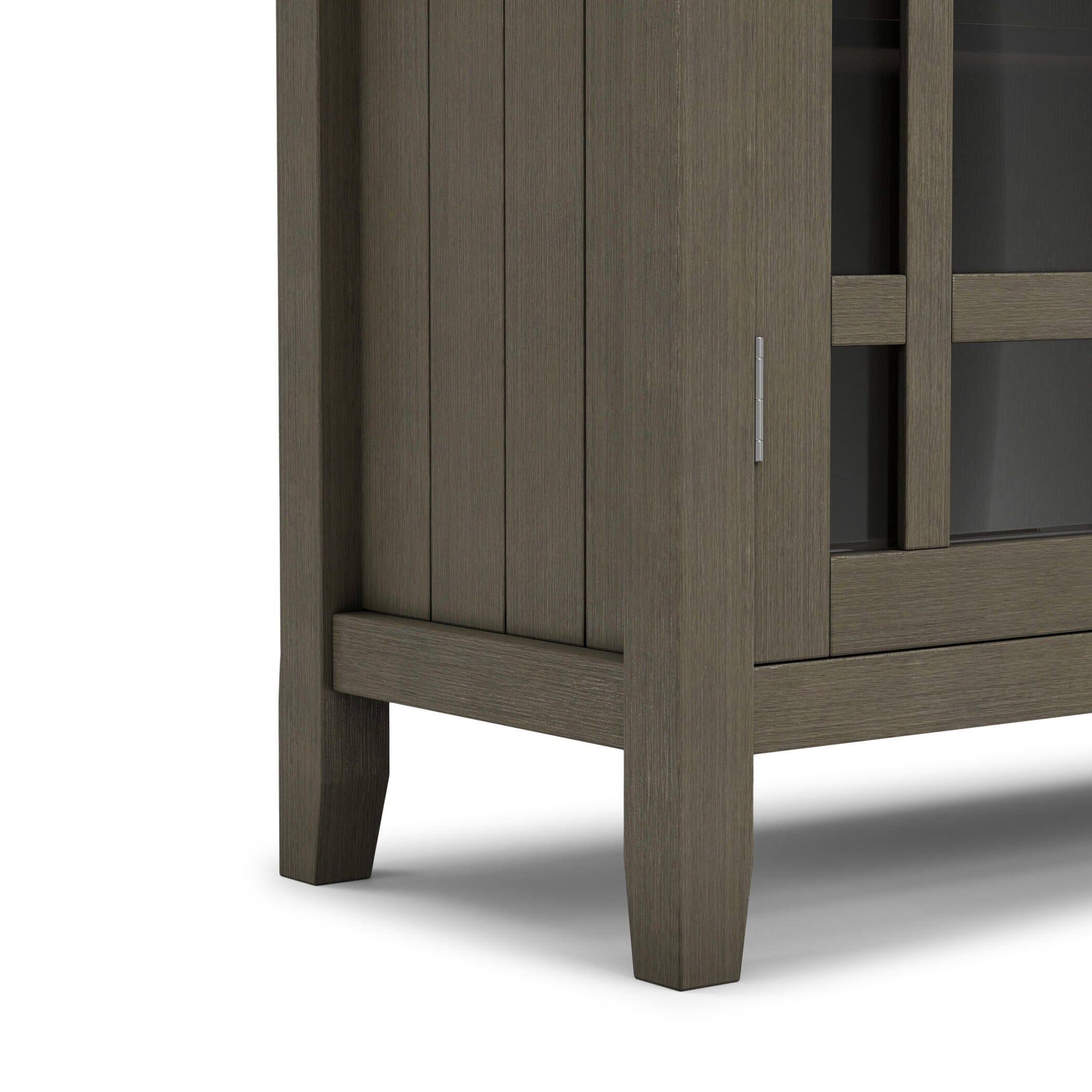Simpli Home Bedford Rustic Gray Storage Cabinet, Gray, large