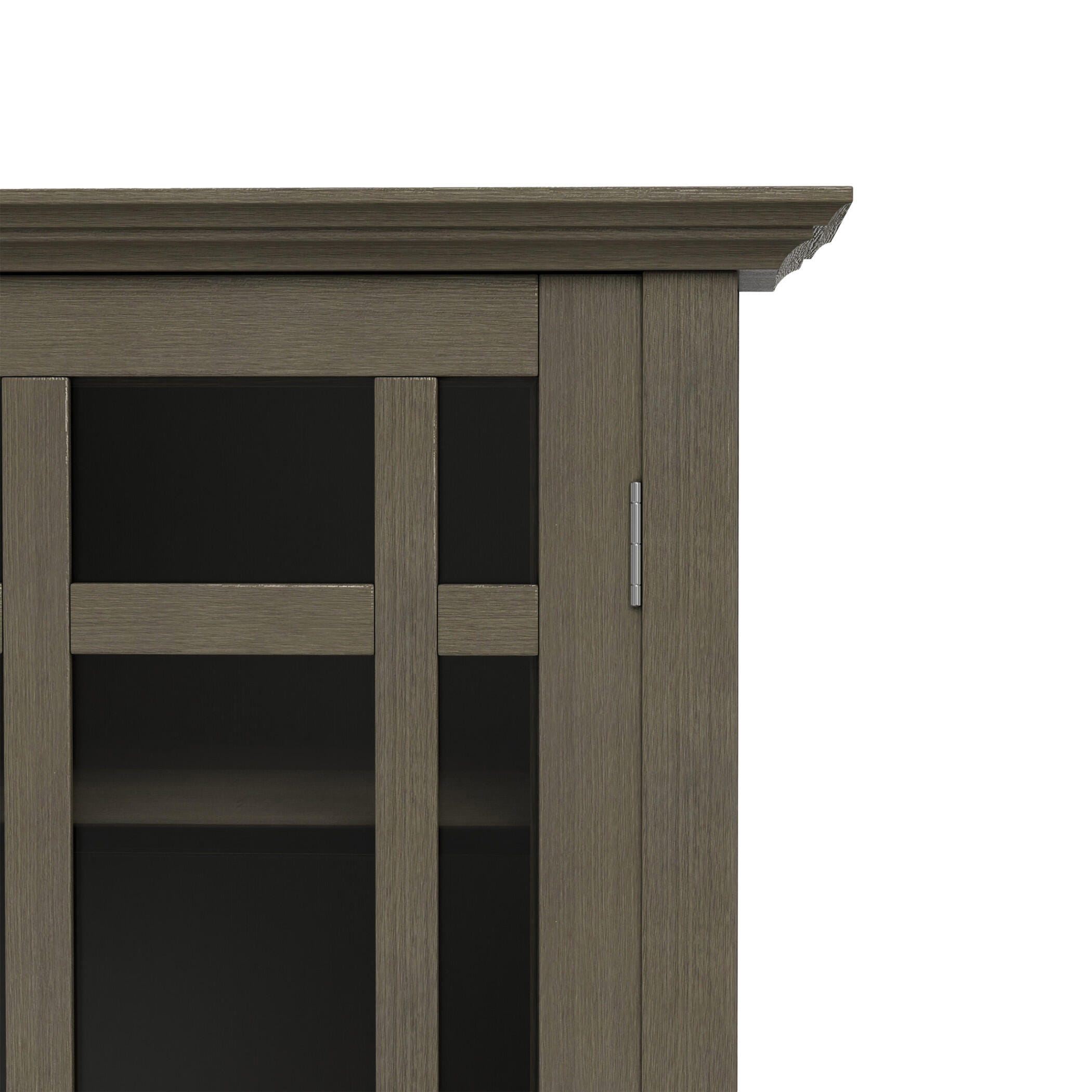 Simpli Home Bedford Rustic Gray Storage Cabinet, Gray, large