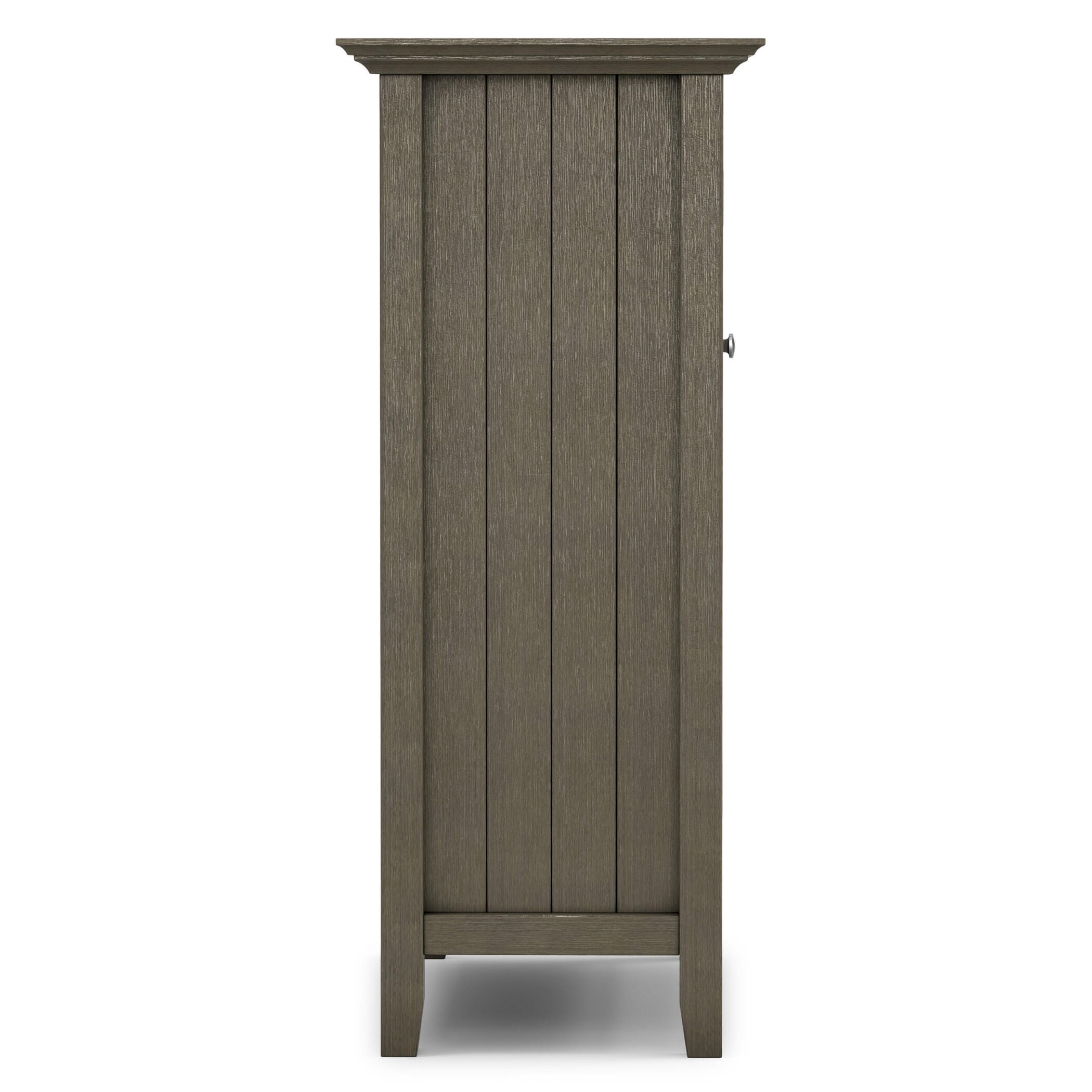 Simpli Home Bedford Rustic Gray Storage Cabinet, Gray, large