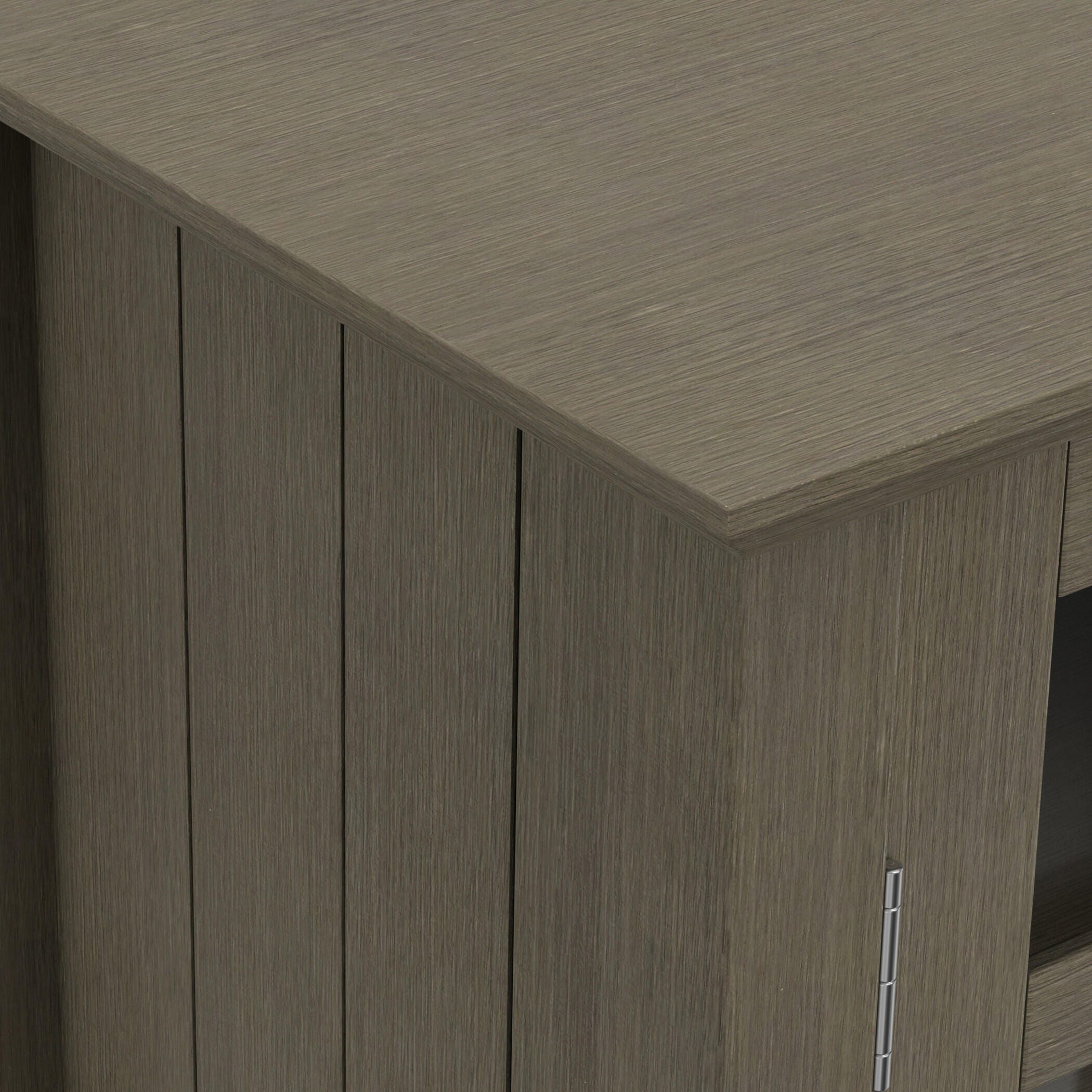 Simpli Home Bedford Rustic Gray Storage Cabinet, Gray, large